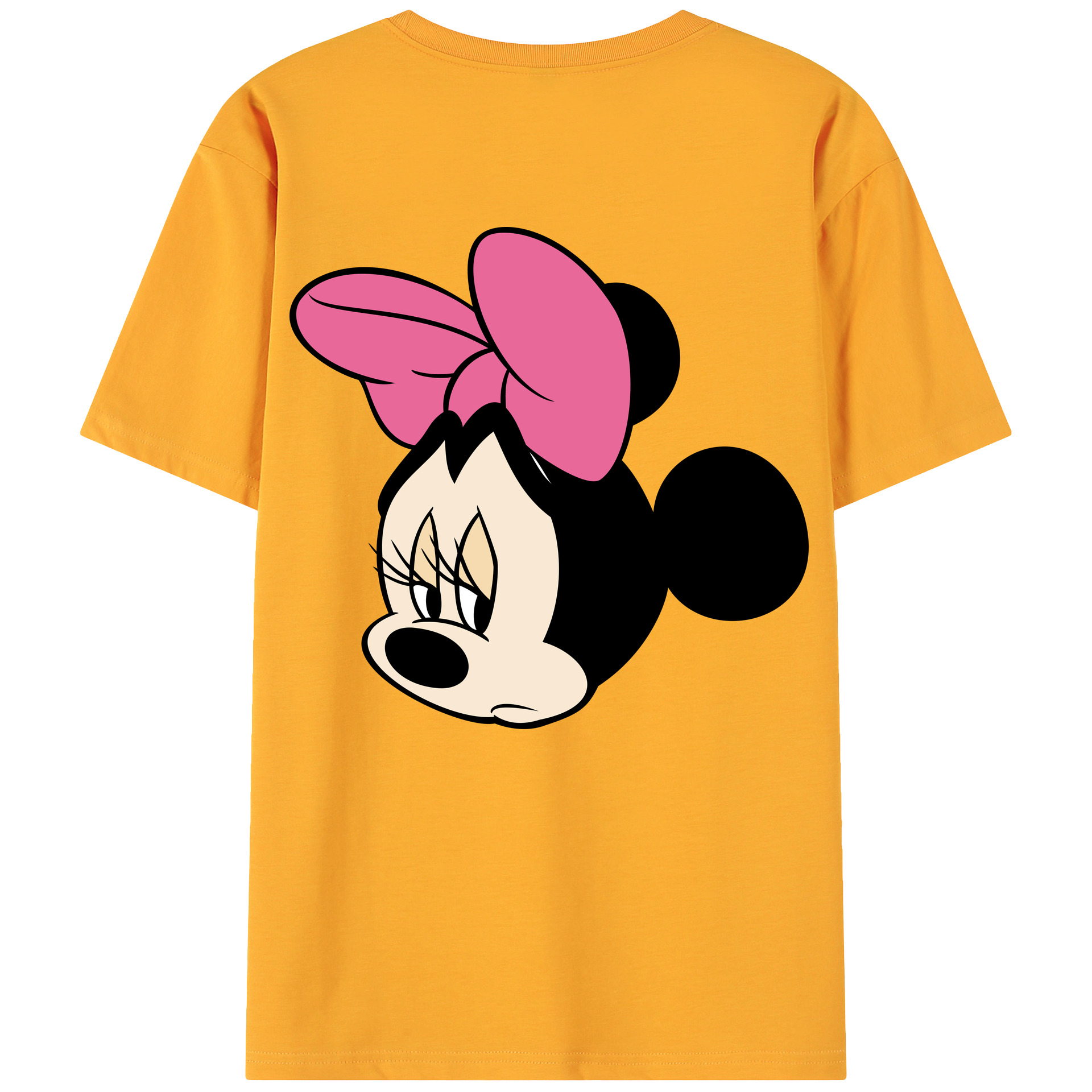 ミッキーマウス Mickey Mouse 綿100％ メンズ半袖Tシャツ（バックプリント） 通気性
