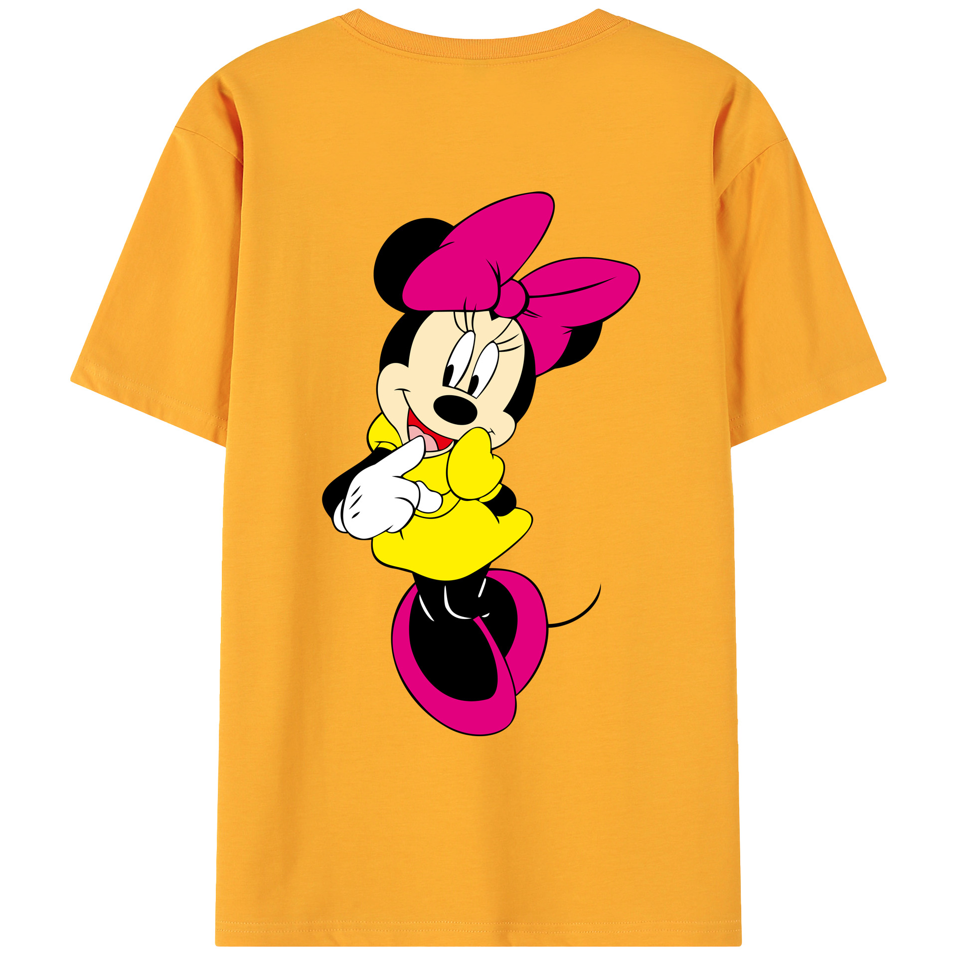ミッキーマウス Mickey Mouse 綿100％ メンズ半袖Tシャツ（バックプリント） 通気性