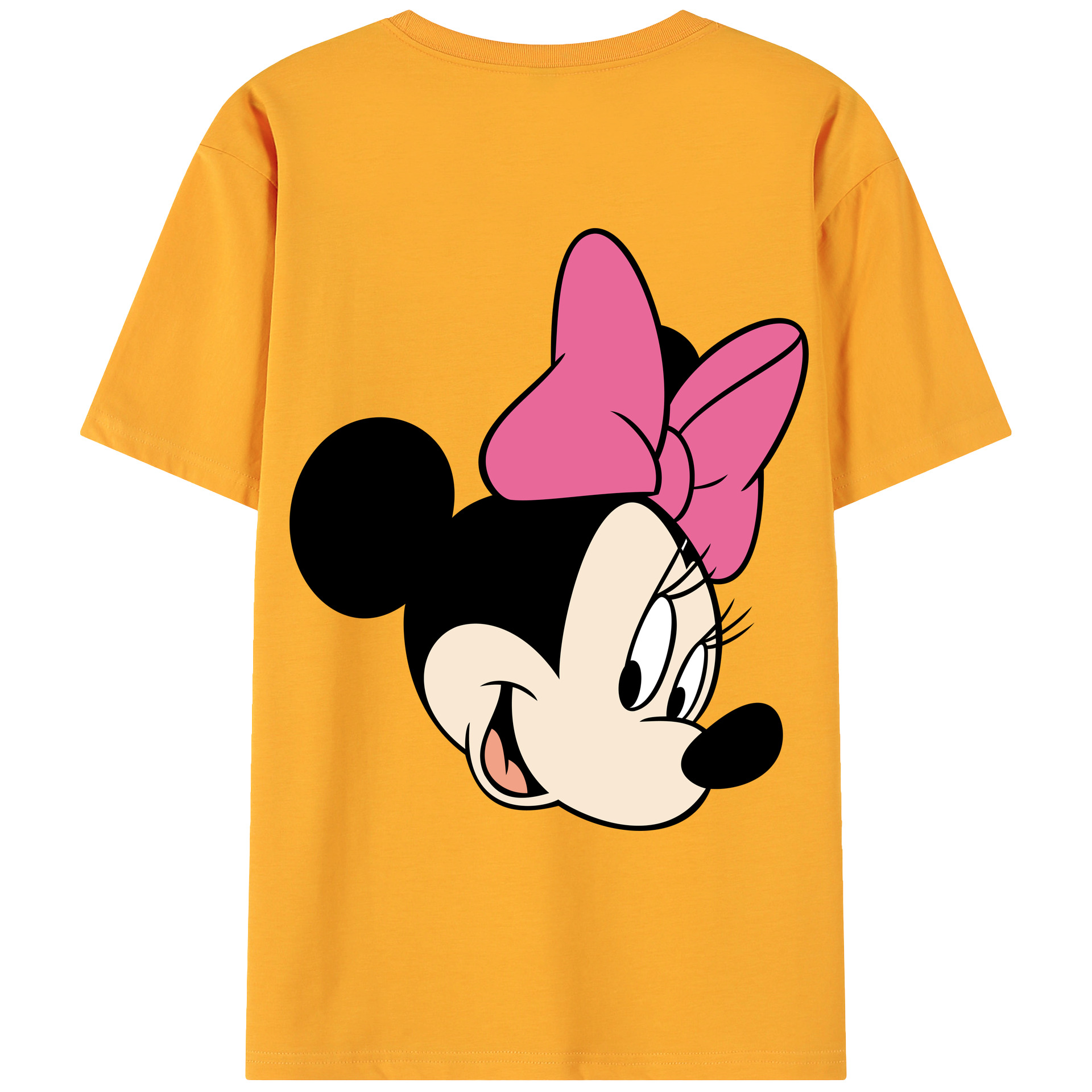 ミッキーマウス Mickey Mouse 綿100％ メンズ半袖Tシャツ（バックプリント） 通気性