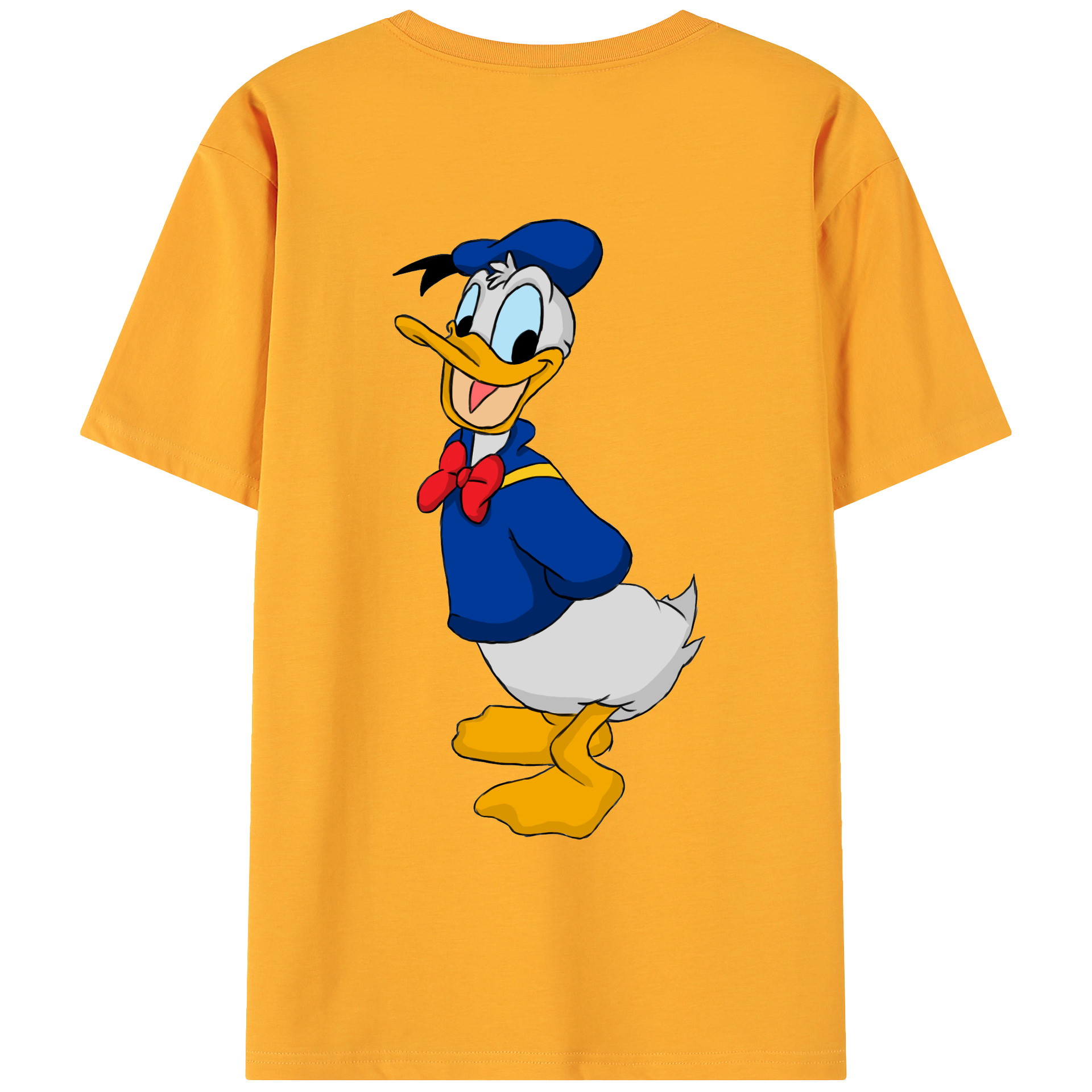 ミッキーマウス Mickey Mouse 綿100％ メンズ半袖Tシャツ（バックプリント） 通気性