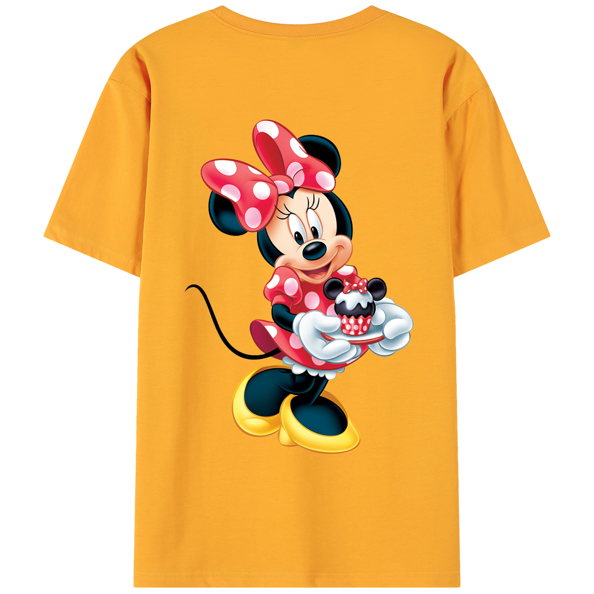 ミッキーマウス Mickey Mouse 綿100％ メンズ半袖Tシャツ（バックプリント） 通気性
