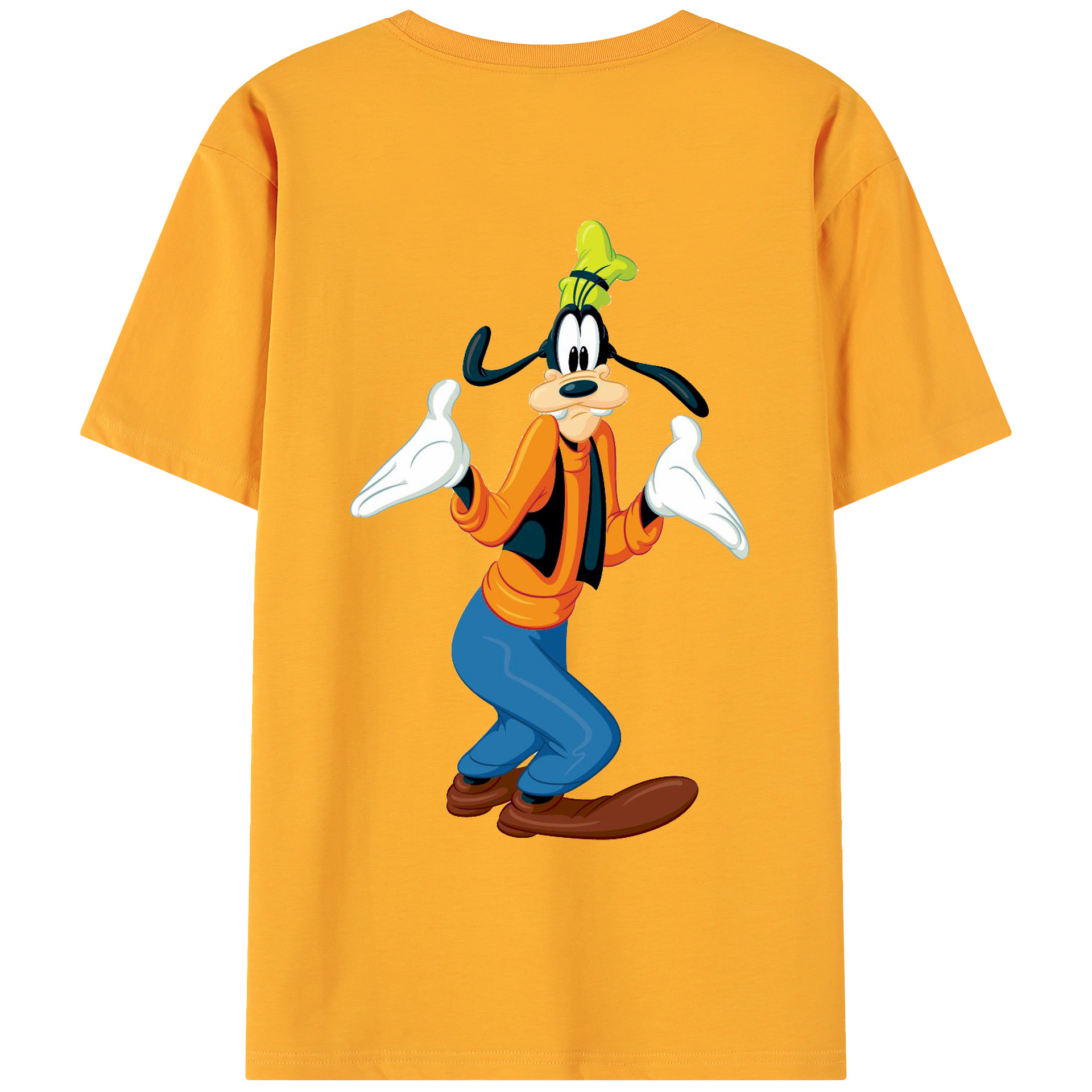 ミッキーマウス Mickey Mouse 綿100％ メンズ半袖Tシャツ（バックプリント） 通気性
