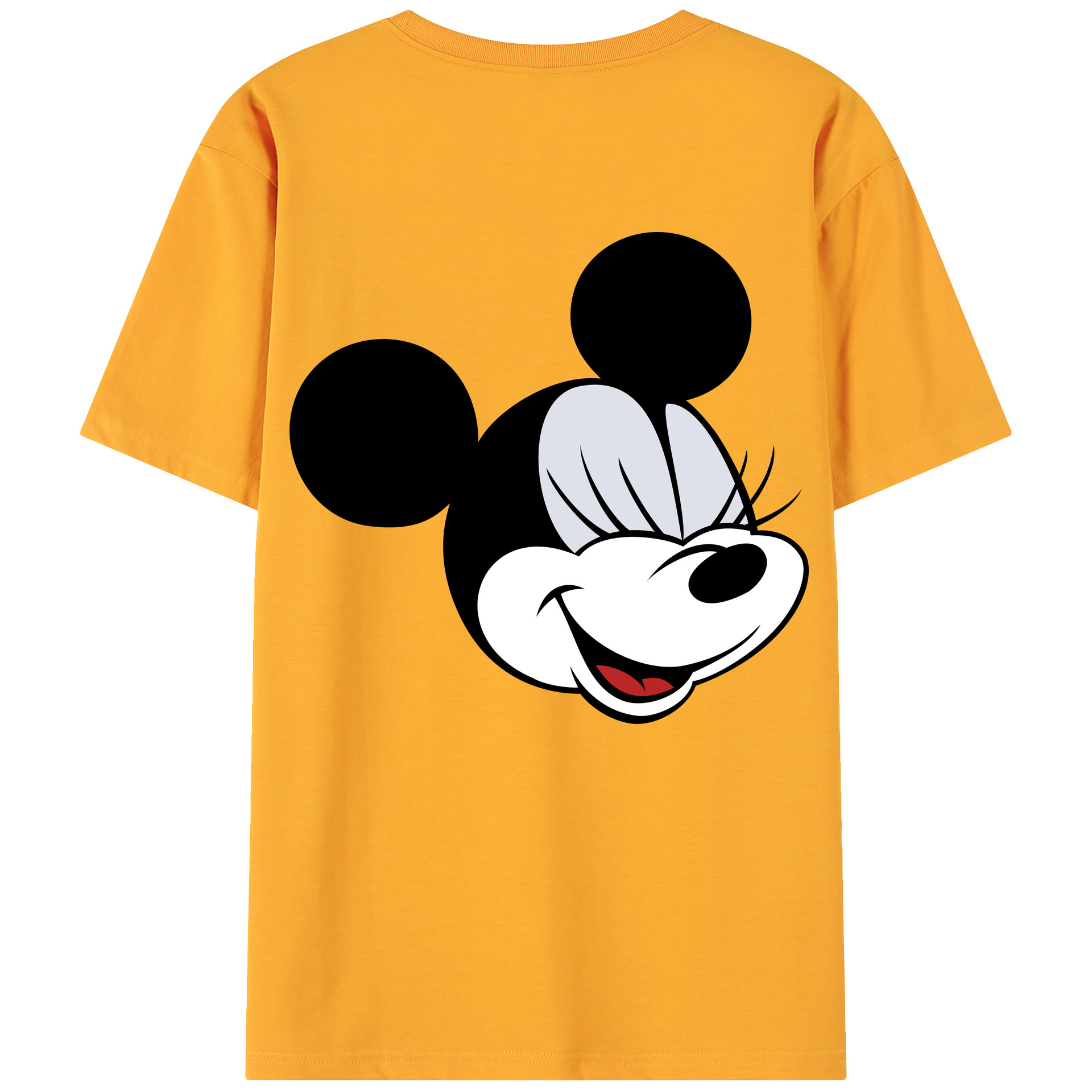ミッキーマウス Mickey Mouse 綿100％ メンズ半袖Tシャツ（バックプリント） 通気性