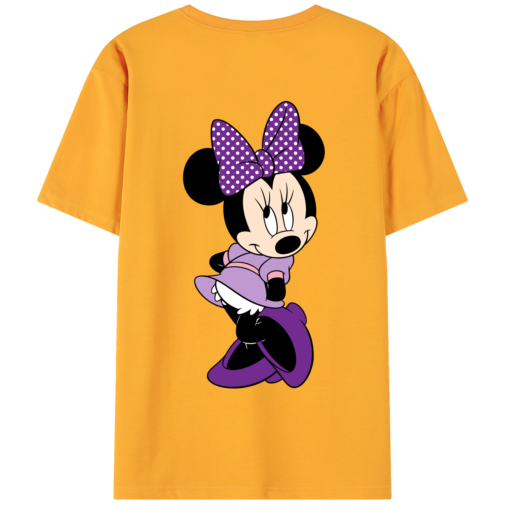 ミッキーマウス Mickey Mouse 綿100％ メンズ半袖Tシャツ（バックプリント） 通気性