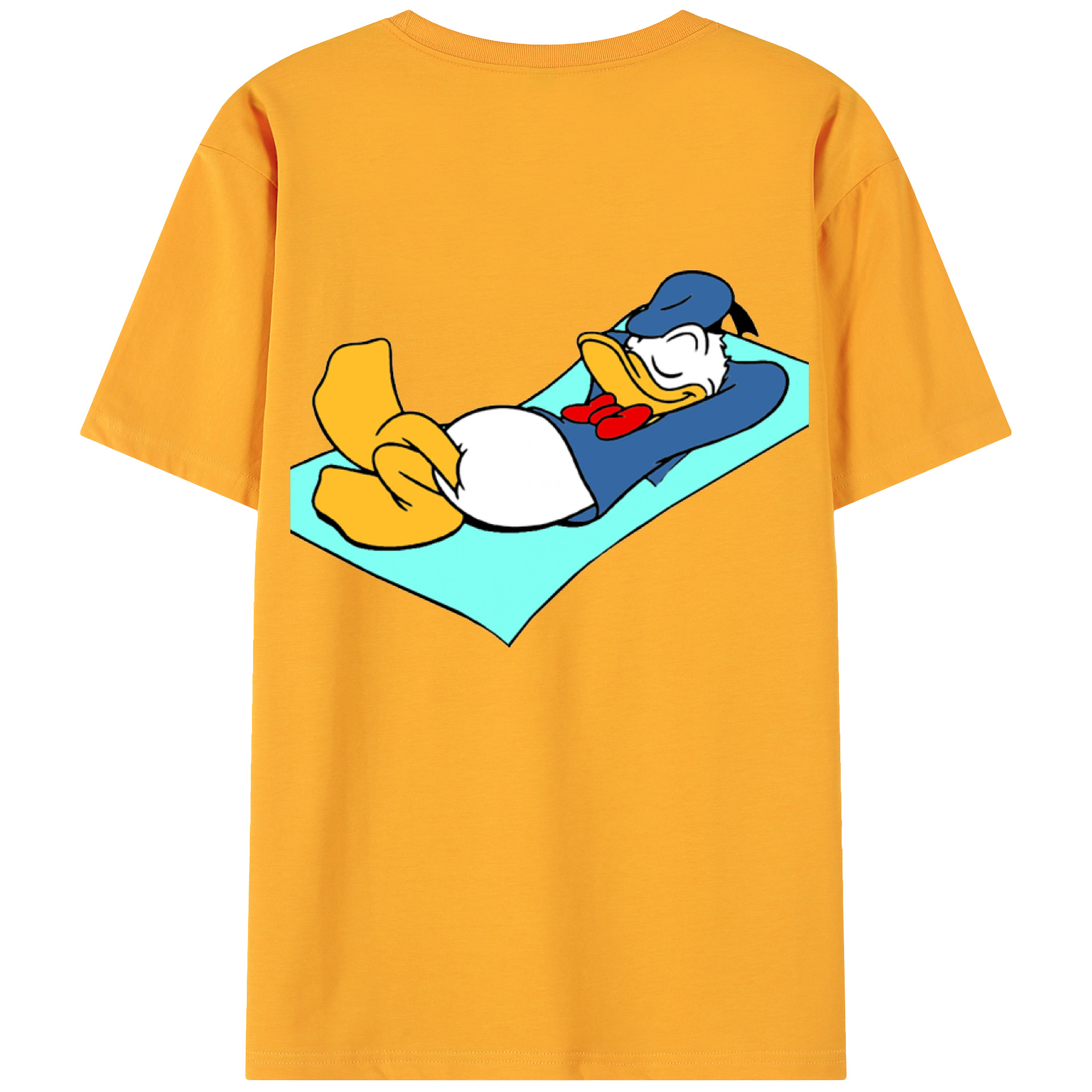 ミッキーマウス Mickey Mouse 綿100％ メンズ半袖Tシャツ（バックプリント） 通気性
