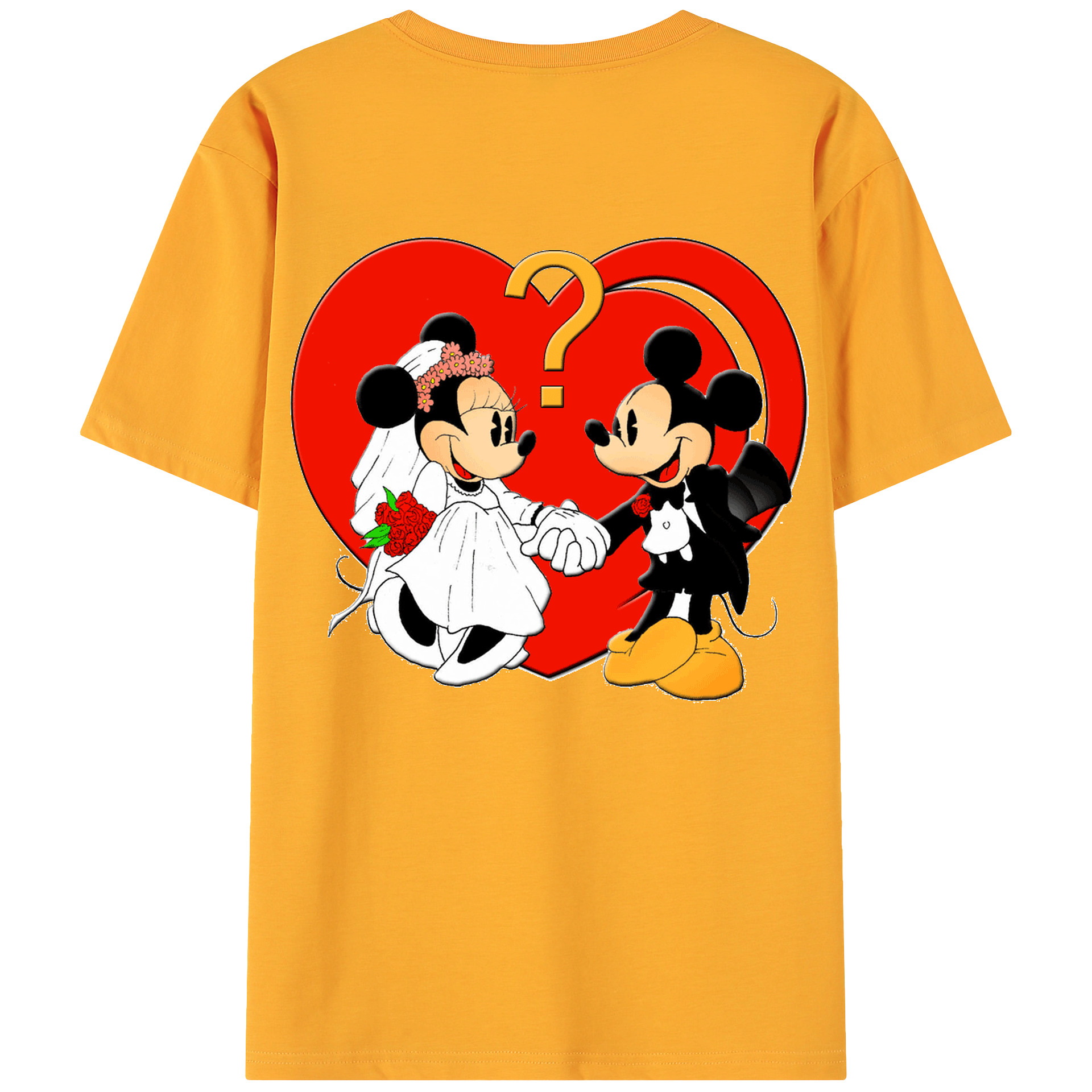 ミッキーマウス Mickey Mouse 綿100％ メンズ半袖Tシャツ（バックプリント） 通気性