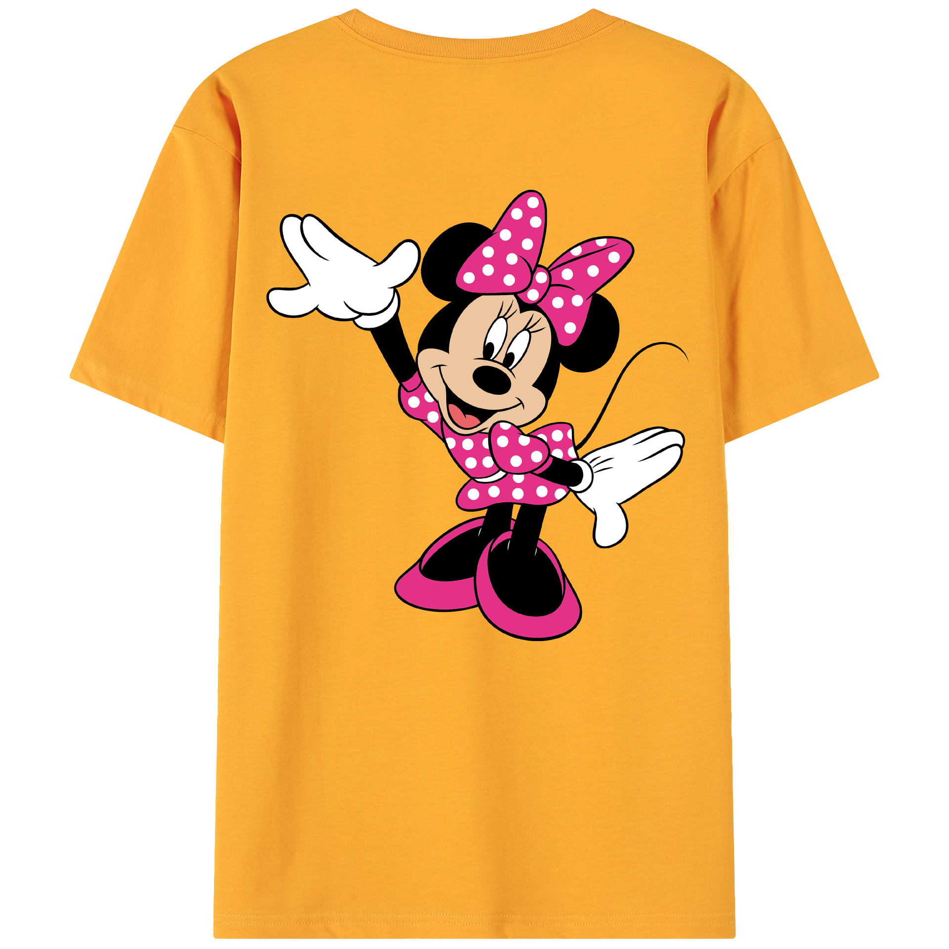 ミッキーマウス Mickey Mouse 綿100％ メンズ半袖Tシャツ（バックプリント） 通気性
