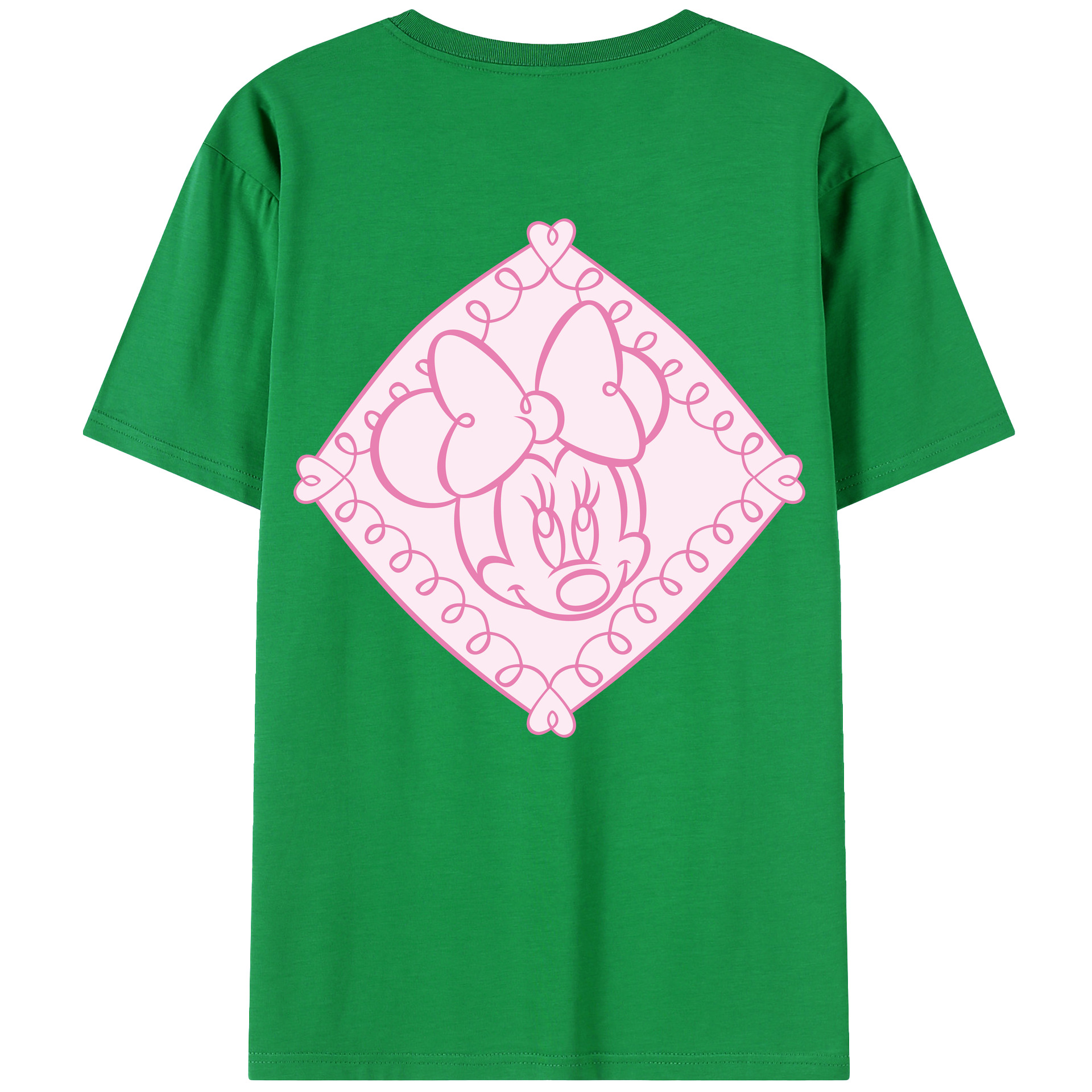 ミッキーマウス Mickey Mouse 綿100％ メンズ半袖Tシャツ（バックプリント） 通気性