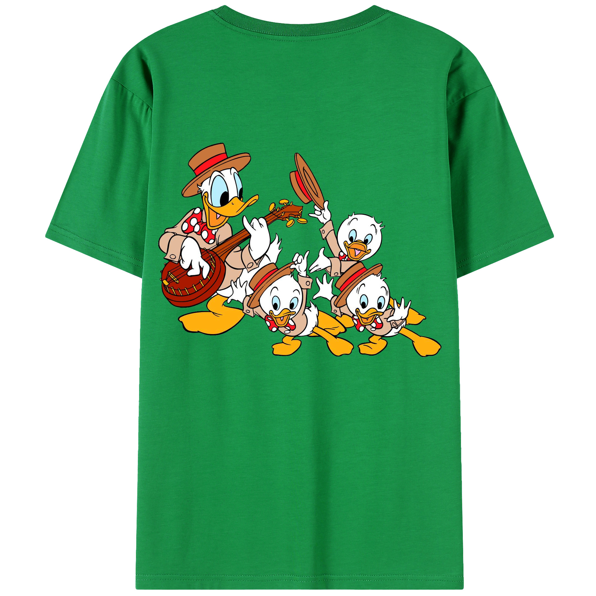 ミッキーマウス Mickey Mouse 綿100％ メンズ半袖Tシャツ（バックプリント） 通気性