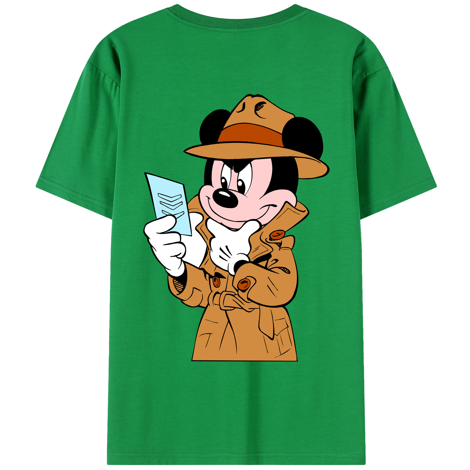 ミッキーマウス Mickey Mouse 綿100％ メンズ半袖Tシャツ（バックプリント） 通気性