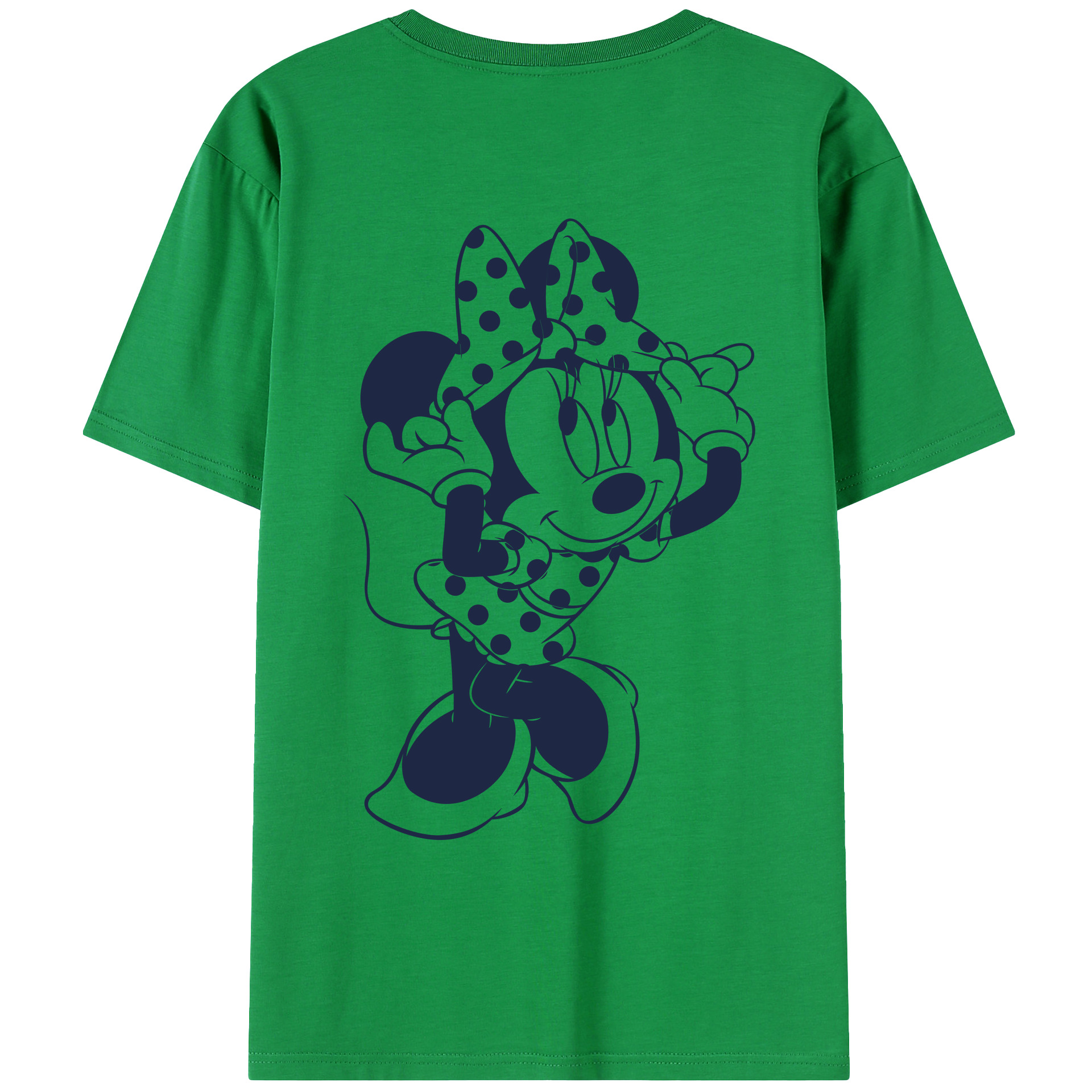ミッキーマウス Mickey Mouse 綿100％ メンズ半袖Tシャツ（バックプリント） 通気性