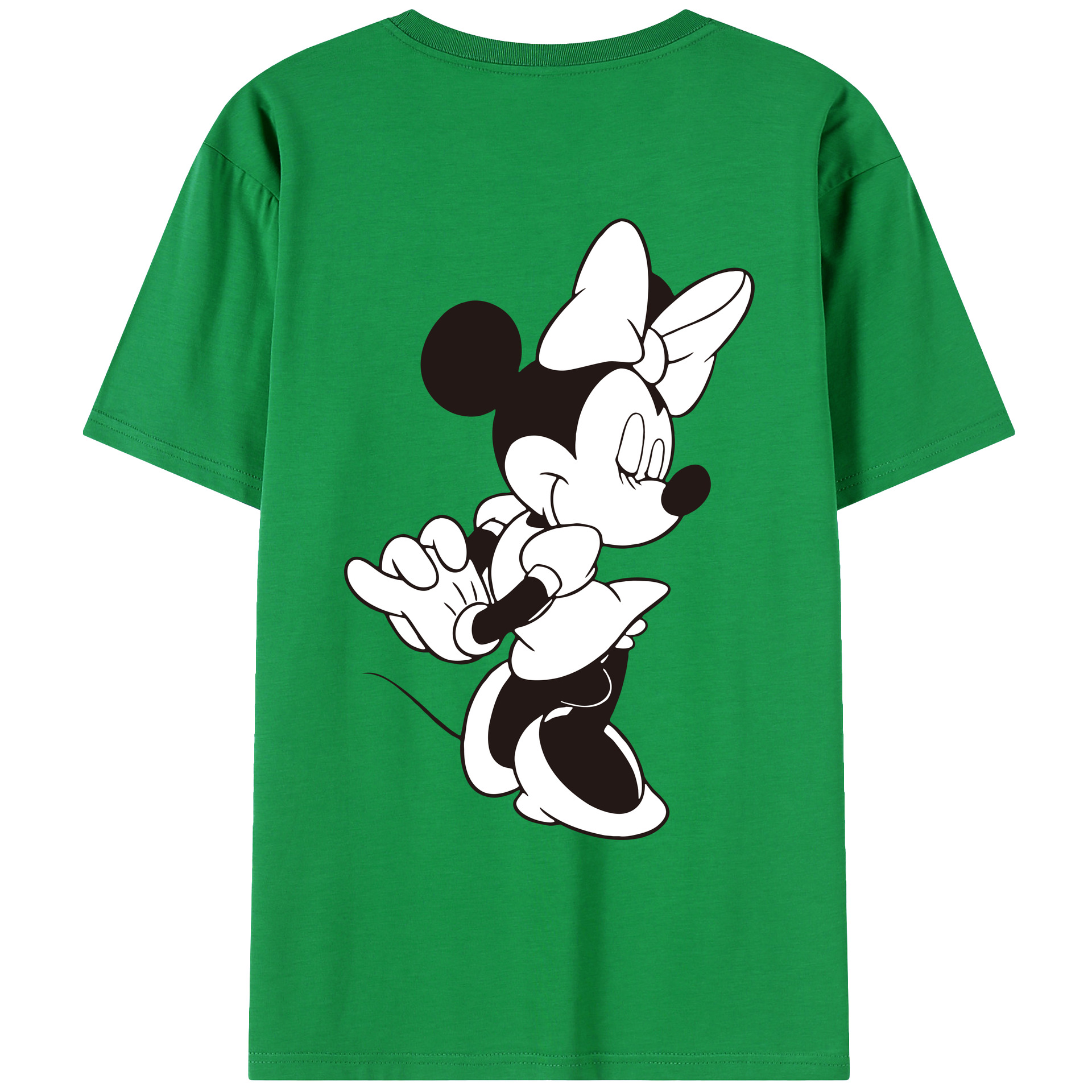 ミッキーマウス Mickey Mouse 綿100％ メンズ半袖Tシャツ（バックプリント） 通気性