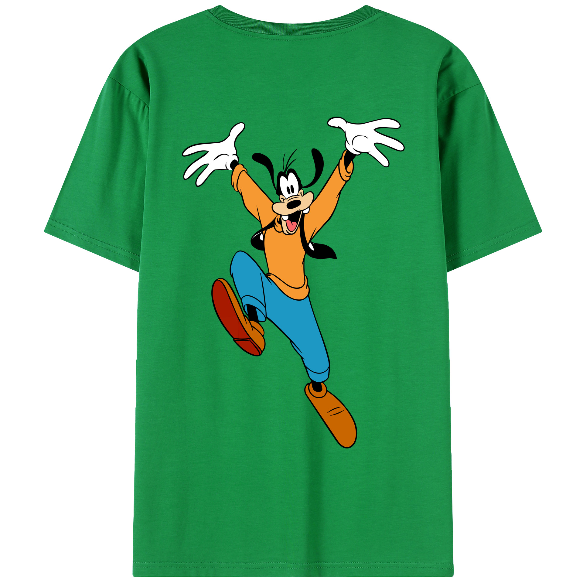ミッキーマウス Mickey Mouse 綿100％ メンズ半袖Tシャツ（バックプリント） 通気性