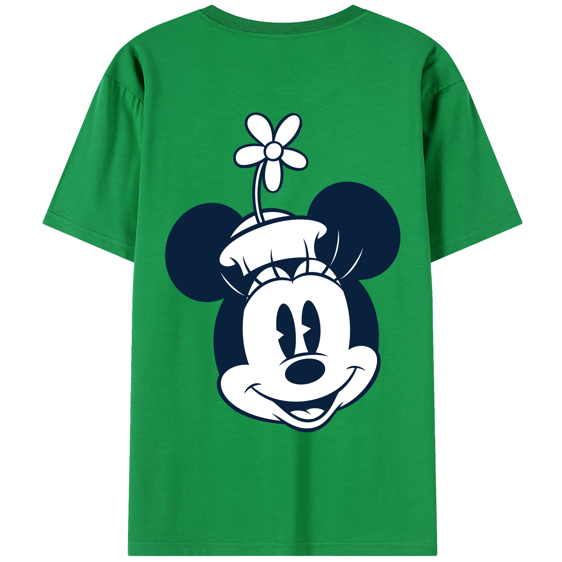 ミッキーマウス Mickey Mouse 綿100％ メンズ半袖Tシャツ（バックプリント） 通気性
