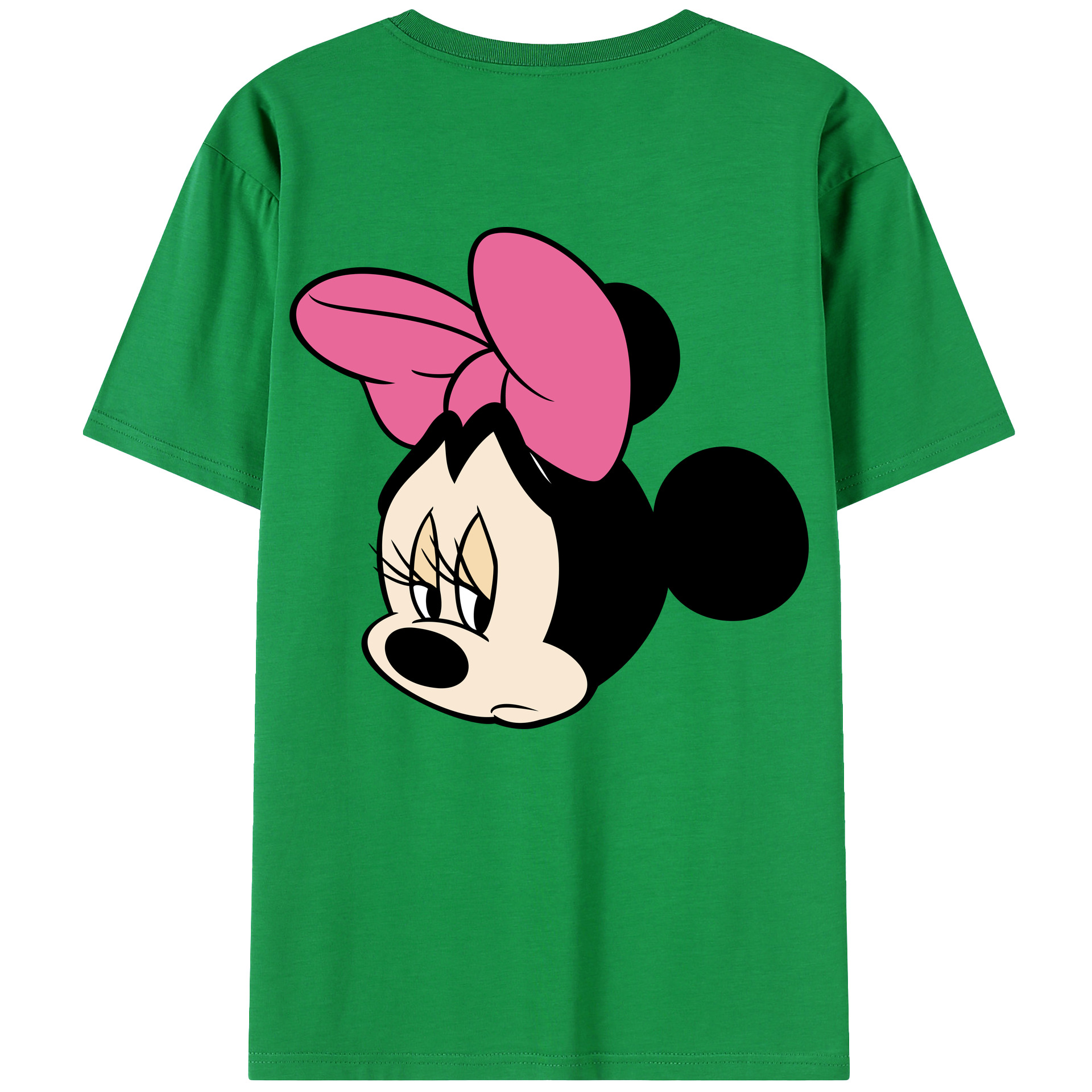 ミッキーマウス Mickey Mouse 綿100％ メンズ半袖Tシャツ（バックプリント） 通気性