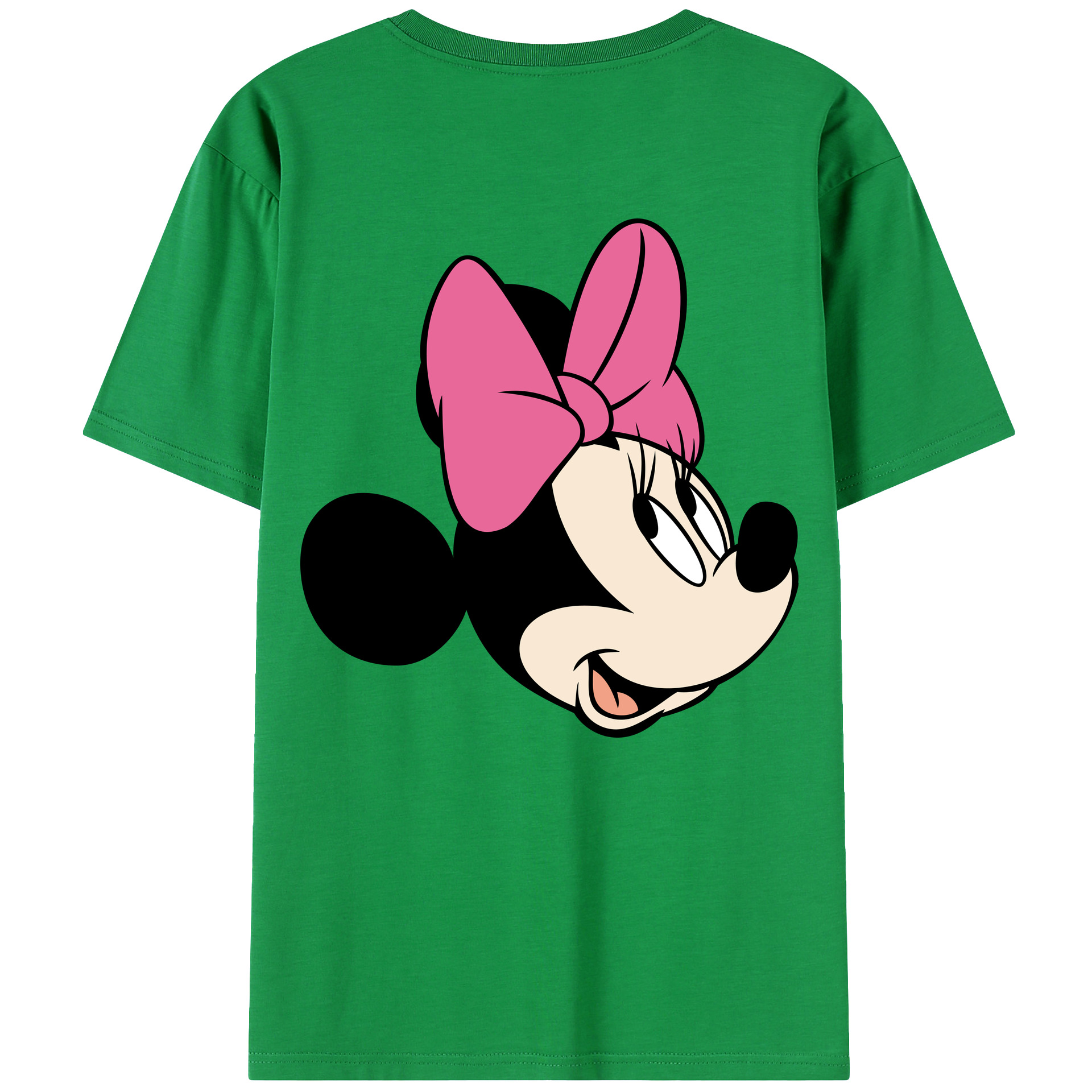 ミッキーマウス Mickey Mouse 綿100％ メンズ半袖Tシャツ（バックプリント） 通気性