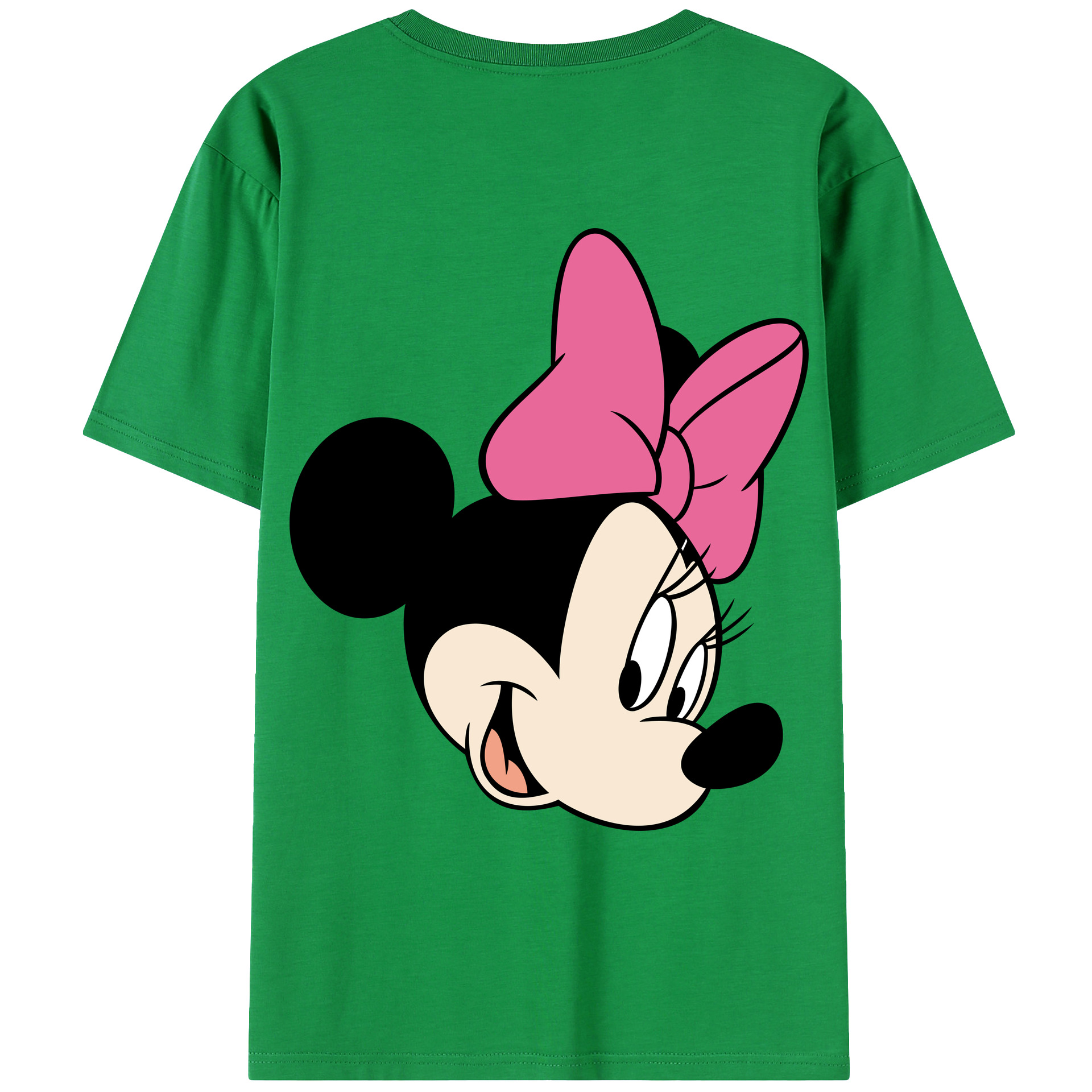 ミッキーマウス Mickey Mouse 綿100％ メンズ半袖Tシャツ（バックプリント） 通気性