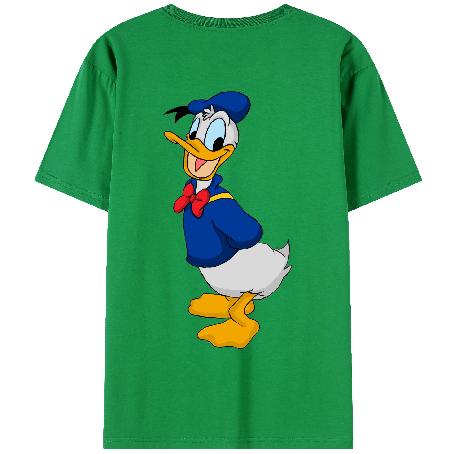 ミッキーマウス Mickey Mouse 綿100％ メンズ半袖Tシャツ（バックプリント） 通気性