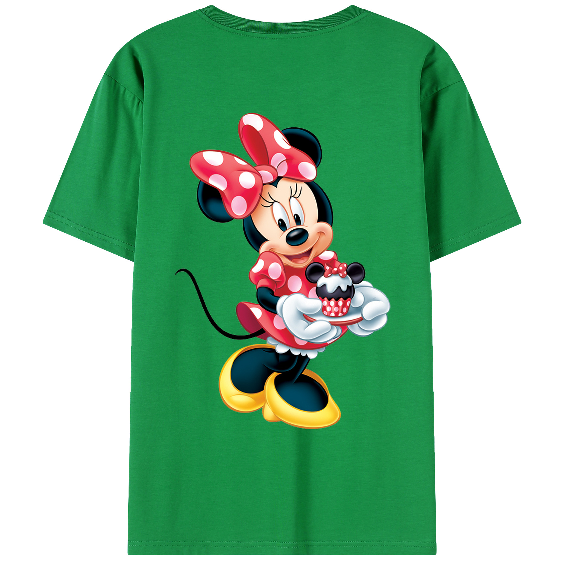 ミッキーマウス Mickey Mouse 綿100％ メンズ半袖Tシャツ（バックプリント） 通気性