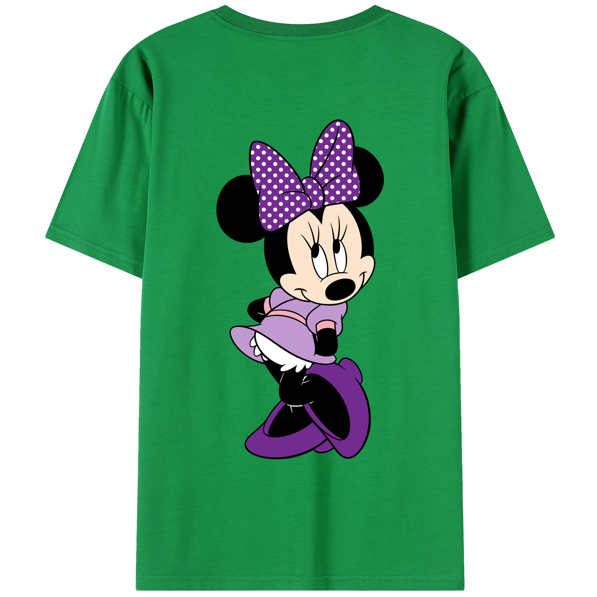 ミッキーマウス Mickey Mouse 綿100％ メンズ半袖Tシャツ（バックプリント） 通気性
