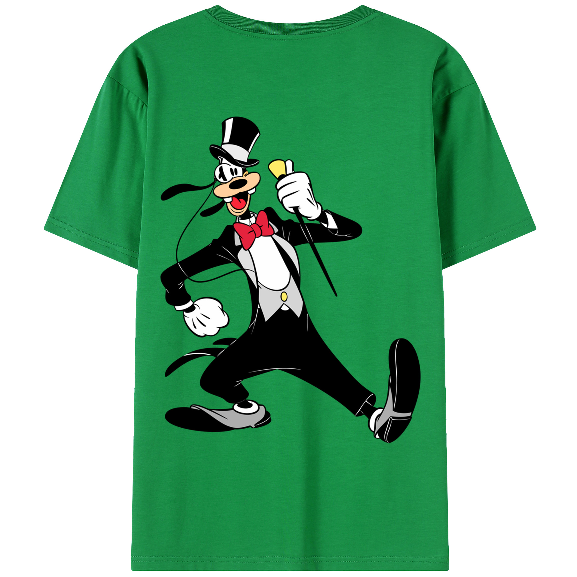 ミッキーマウス Mickey Mouse 綿100％ メンズ半袖Tシャツ（バックプリント） 通気性