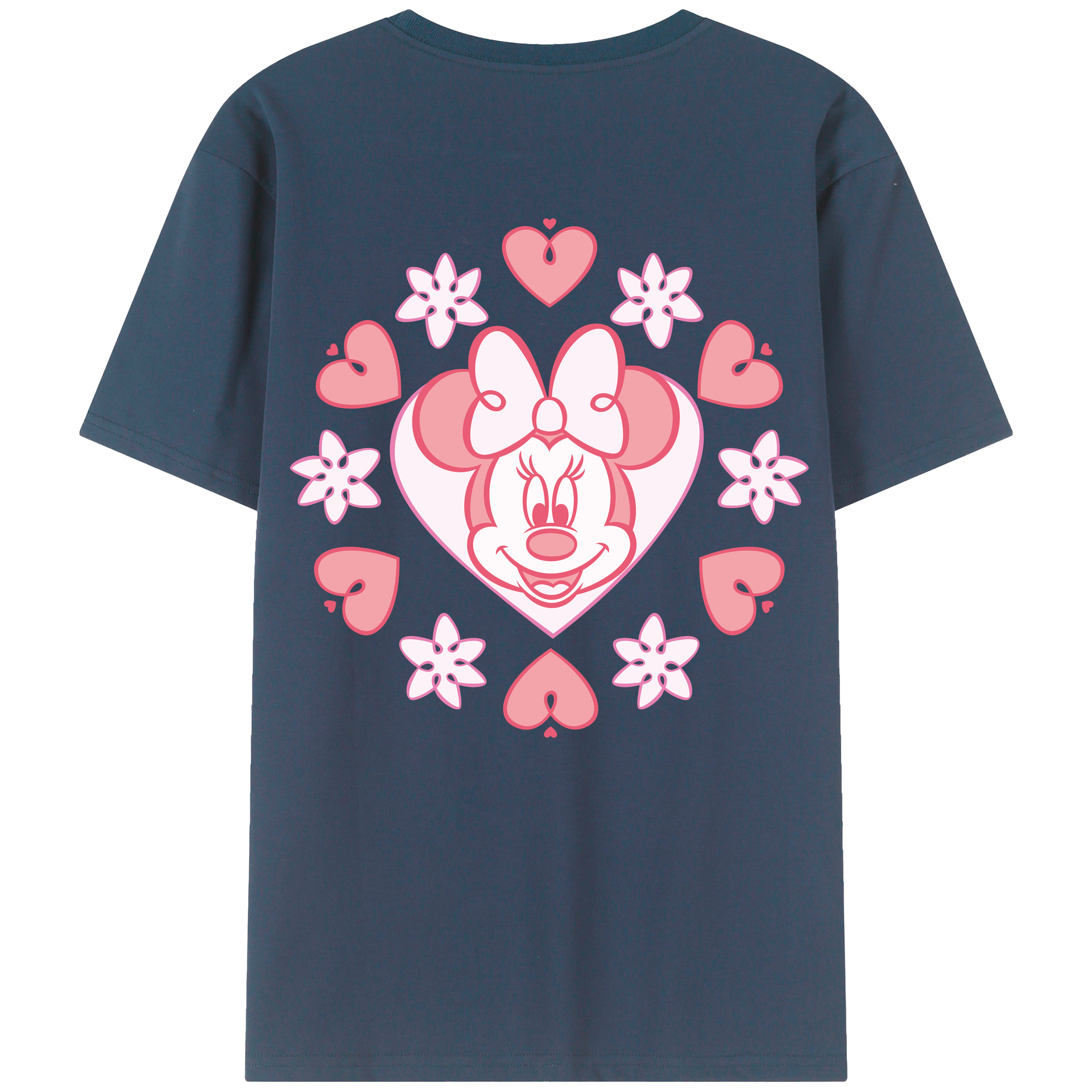 ミッキーマウス Mickey Mouse 綿100％ メンズ半袖Tシャツ（バックプリント） 通気性