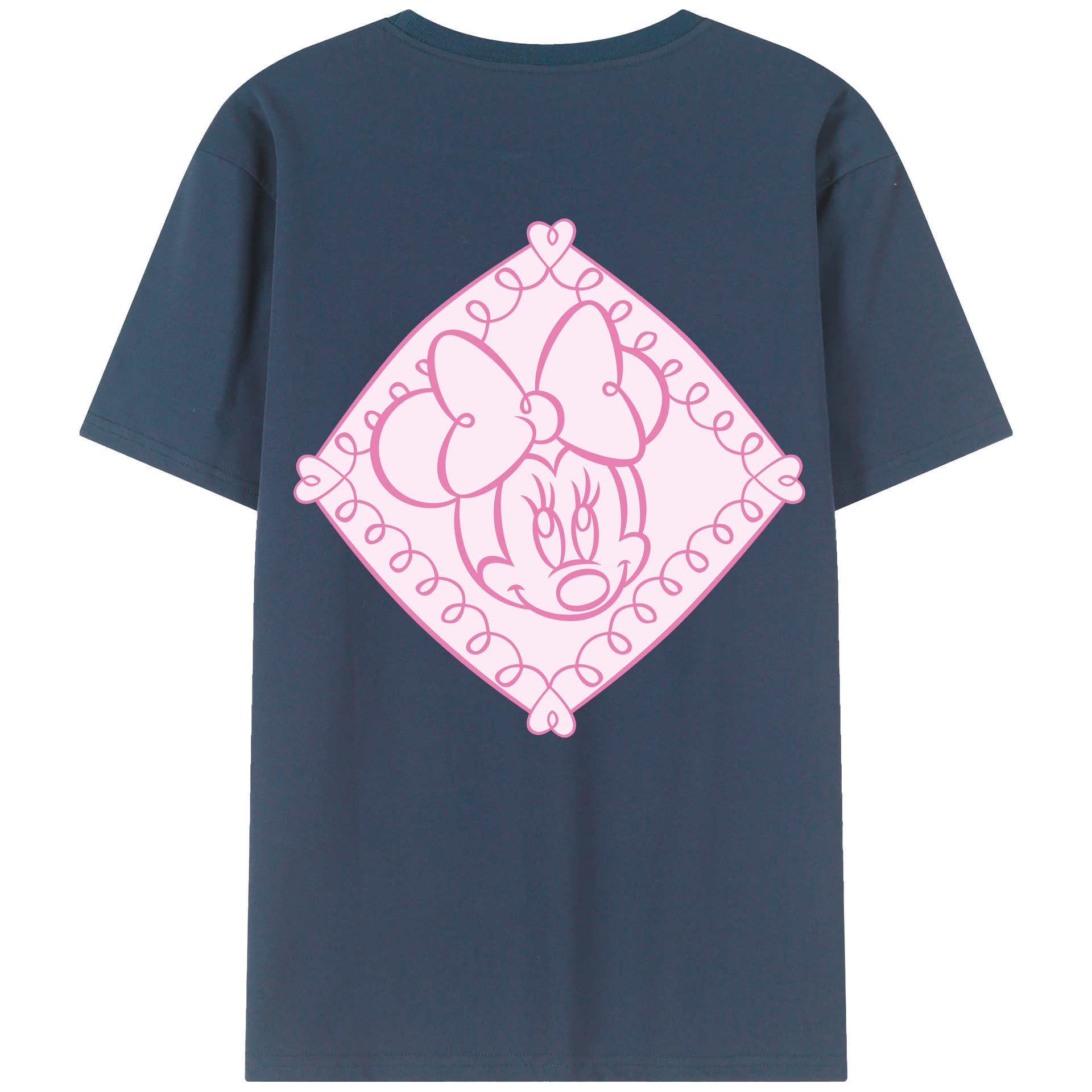 ミッキーマウス Mickey Mouse 綿100％ メンズ半袖Tシャツ（バックプリント） 通気性