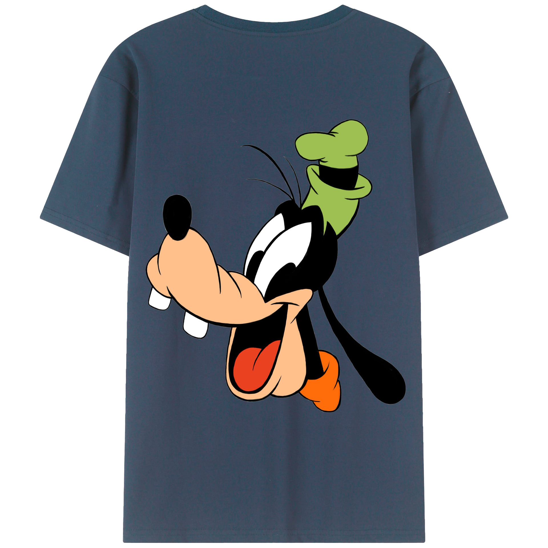 ミッキーマウス Mickey Mouse 綿100％ メンズ半袖Tシャツ（バックプリント） 通気性