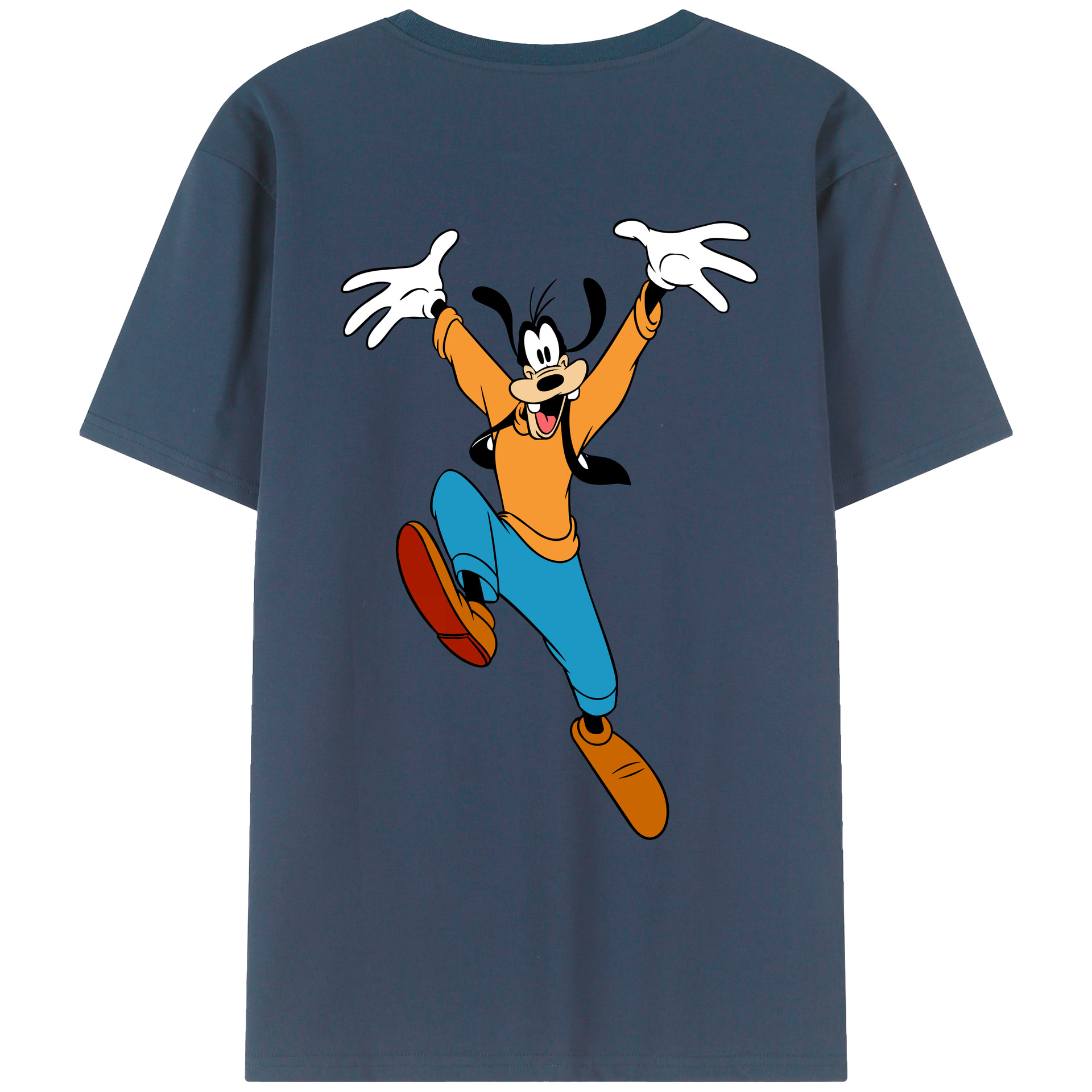 ミッキーマウス Mickey Mouse 綿100％ メンズ半袖Tシャツ（バックプリント） 通気性