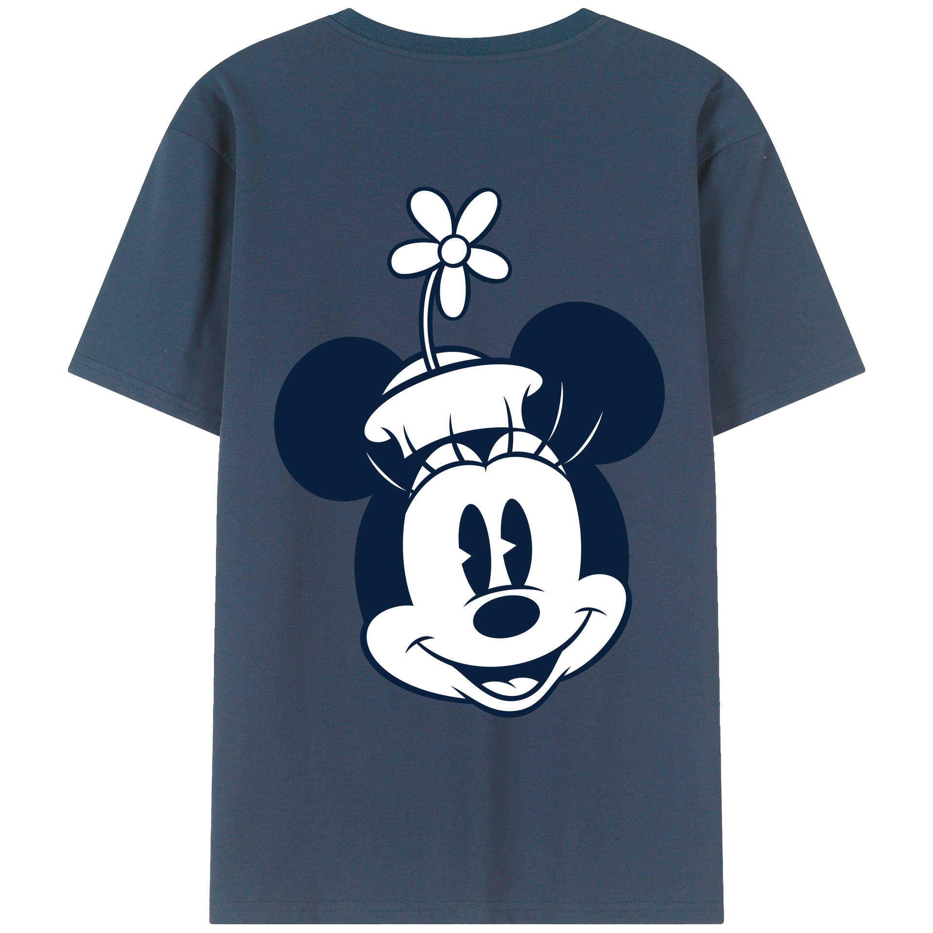 ミッキーマウス Mickey Mouse 綿100％ メンズ半袖Tシャツ（バックプリント） 通気性