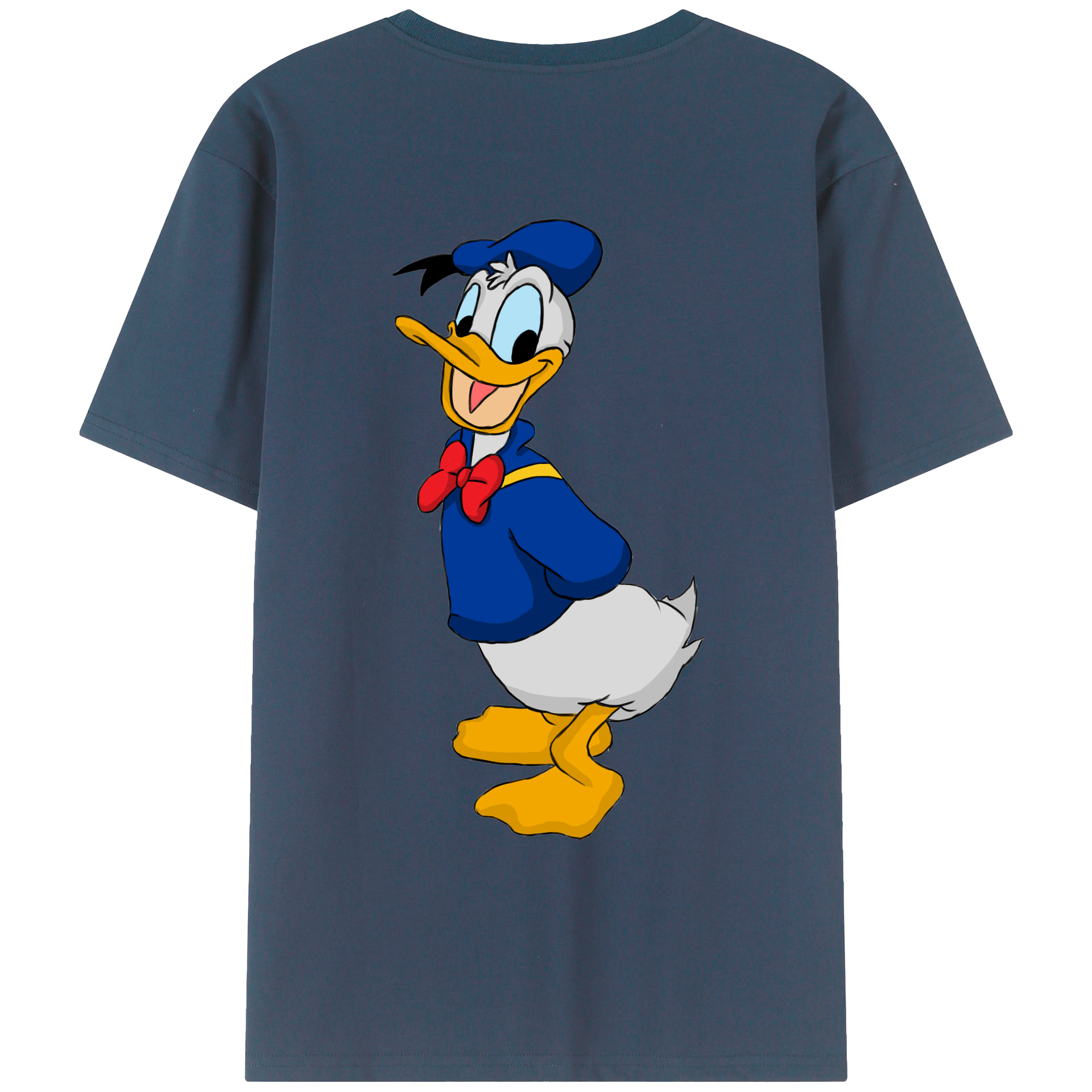 ミッキーマウス Mickey Mouse 綿100％ メンズ半袖Tシャツ（バックプリント） 通気性