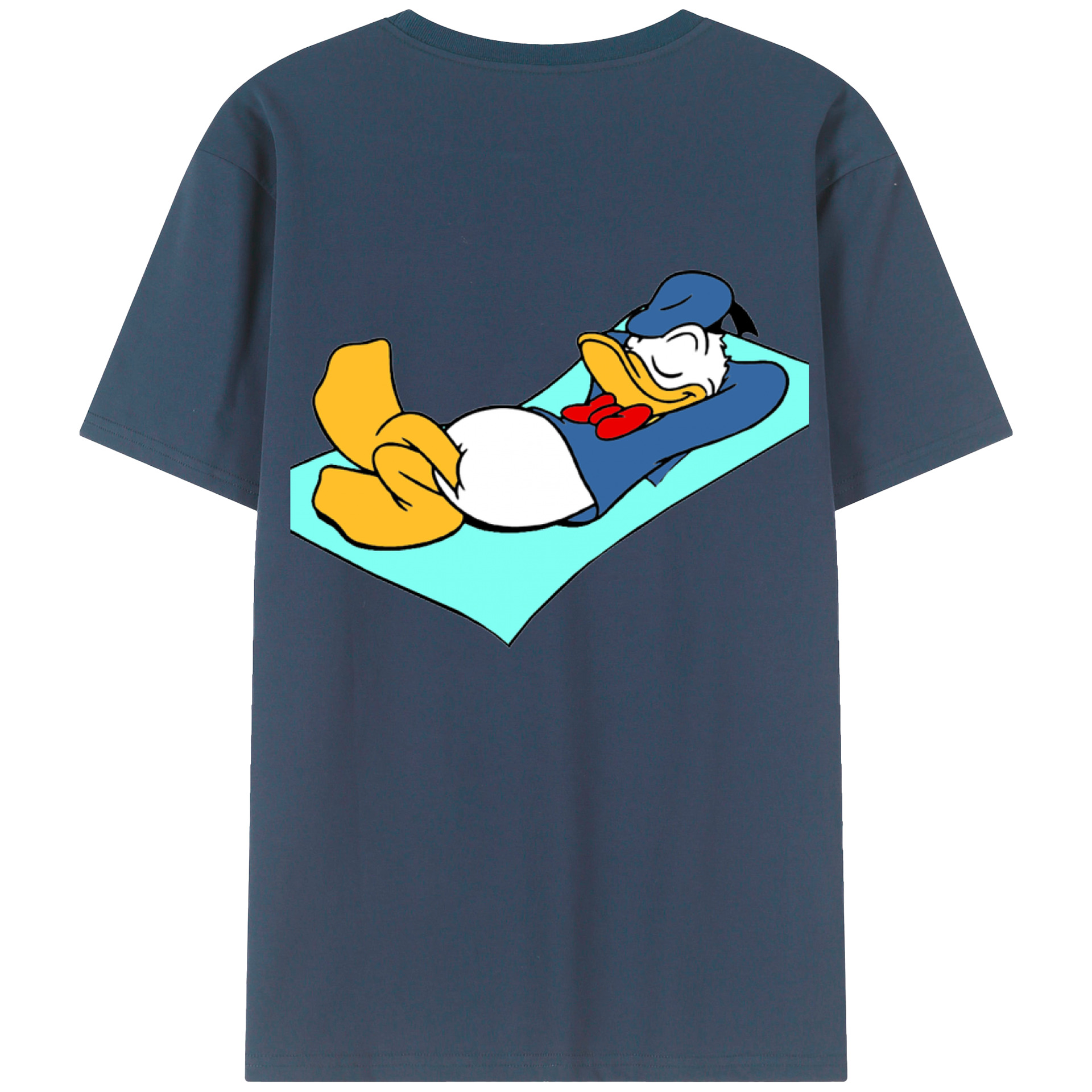 ミッキーマウス Mickey Mouse 綿100％ メンズ半袖Tシャツ（バックプリント） 通気性