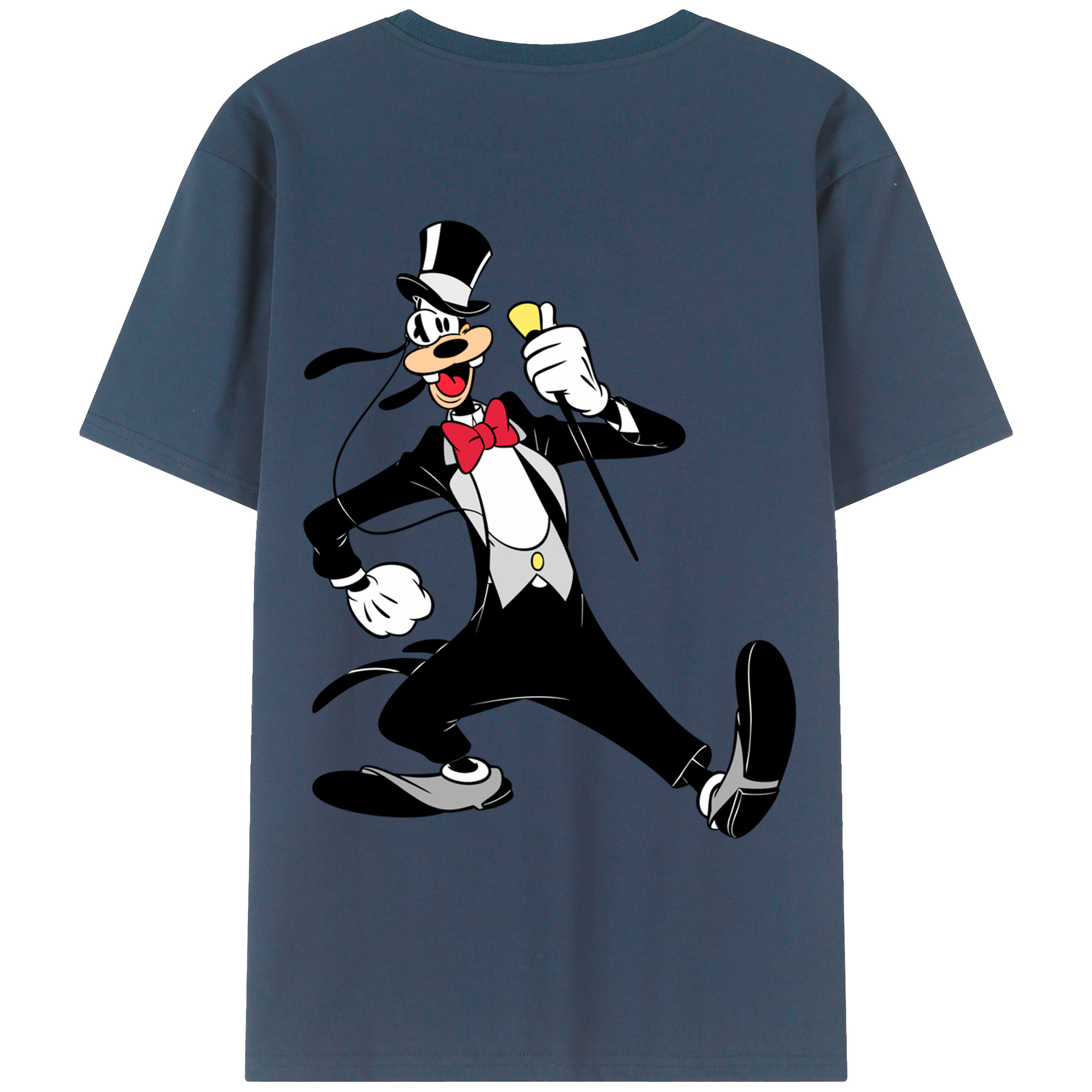 ミッキーマウス Mickey Mouse 綿100％ メンズ半袖Tシャツ（バックプリント） 通気性