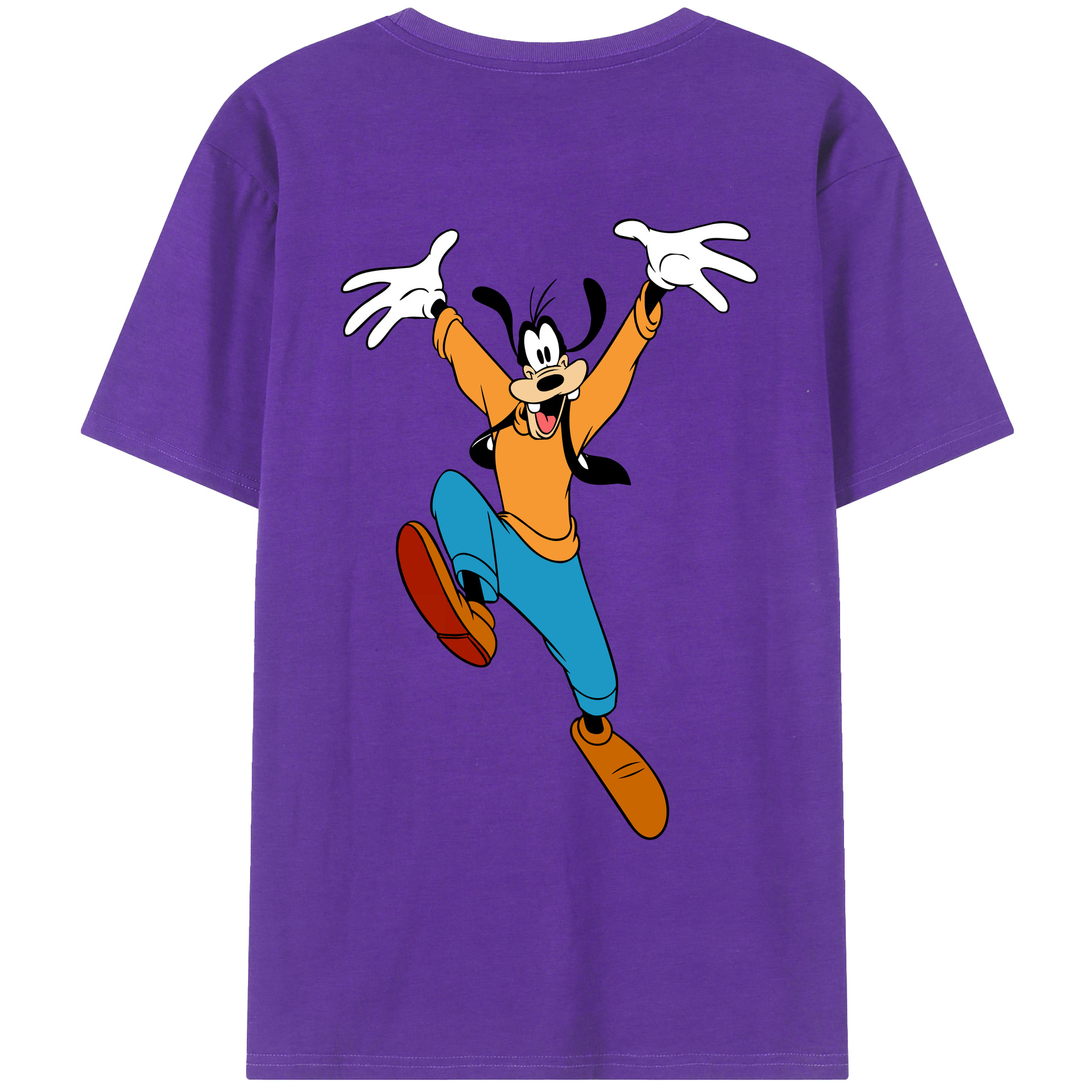 ミッキーマウス Mickey Mouse 綿100％ メンズ半袖Tシャツ（バックプリント） 通気性