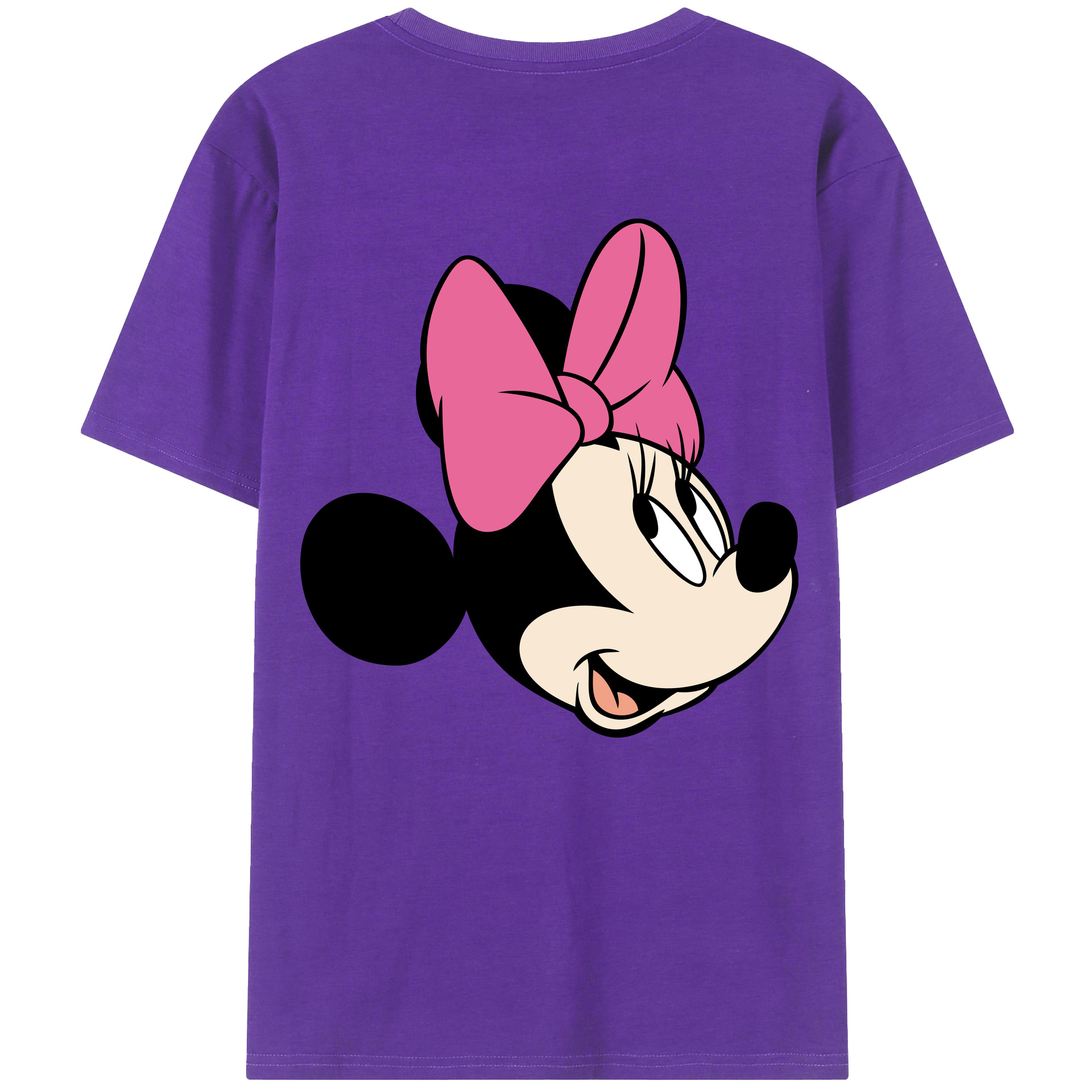 ミッキーマウス Mickey Mouse 綿100％ メンズ半袖Tシャツ（バックプリント） 通気性
