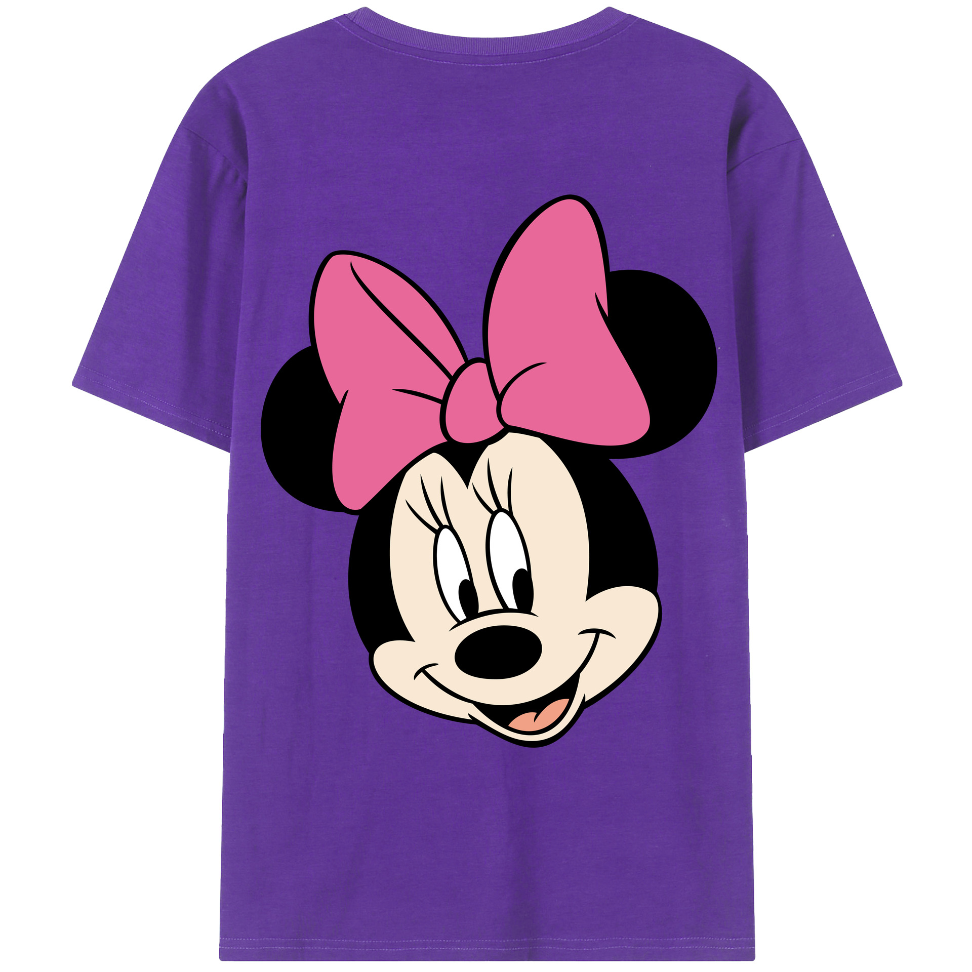 ミッキーマウス Mickey Mouse 綿100％ メンズ半袖Tシャツ（バックプリント） 通気性