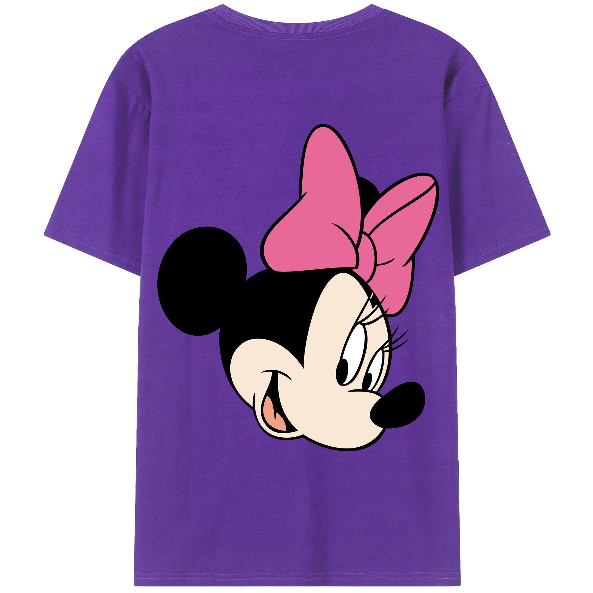 ミッキーマウス Mickey Mouse 綿100％ メンズ半袖Tシャツ（バックプリント） 通気性