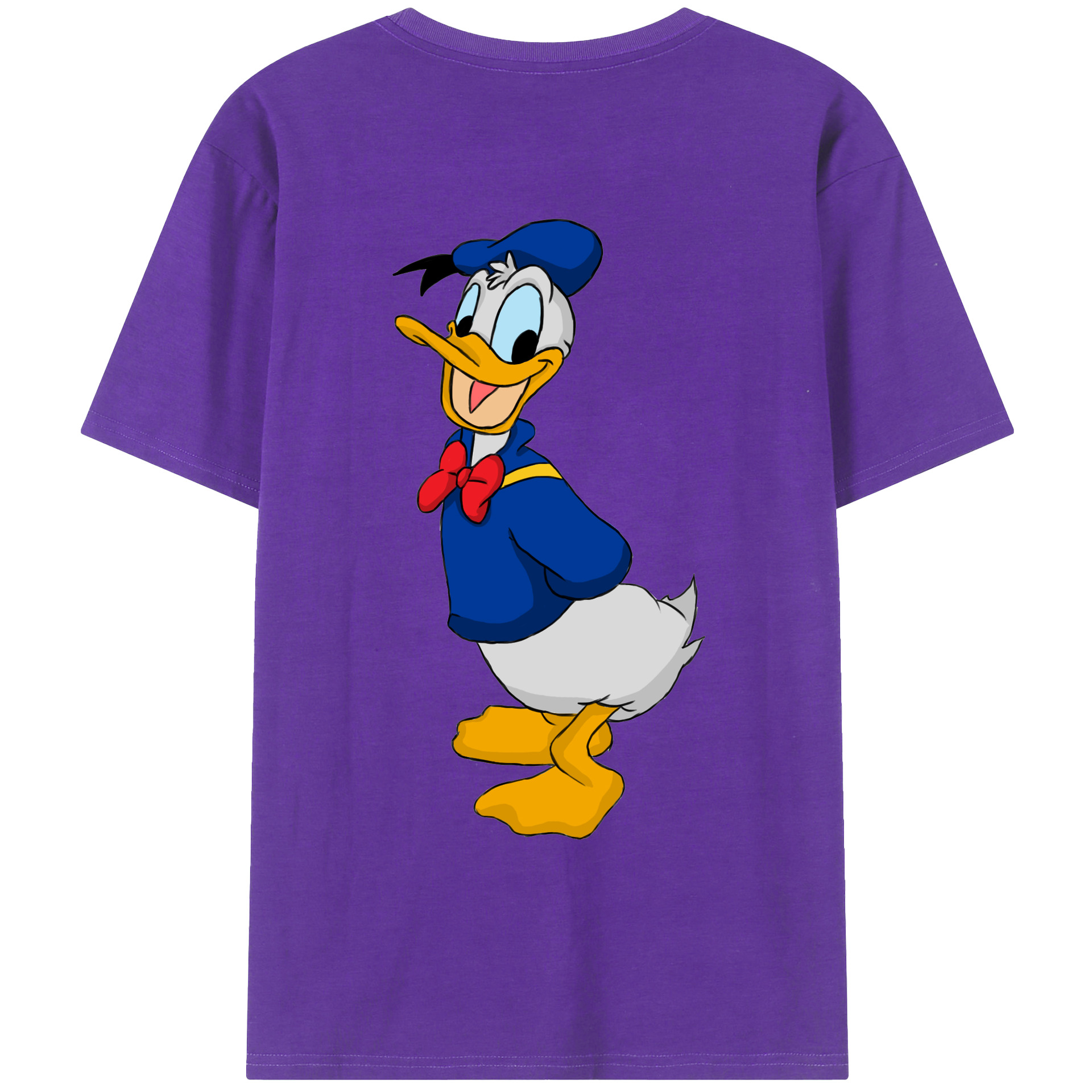 ミッキーマウス Mickey Mouse 綿100％ メンズ半袖Tシャツ（バックプリント） 通気性