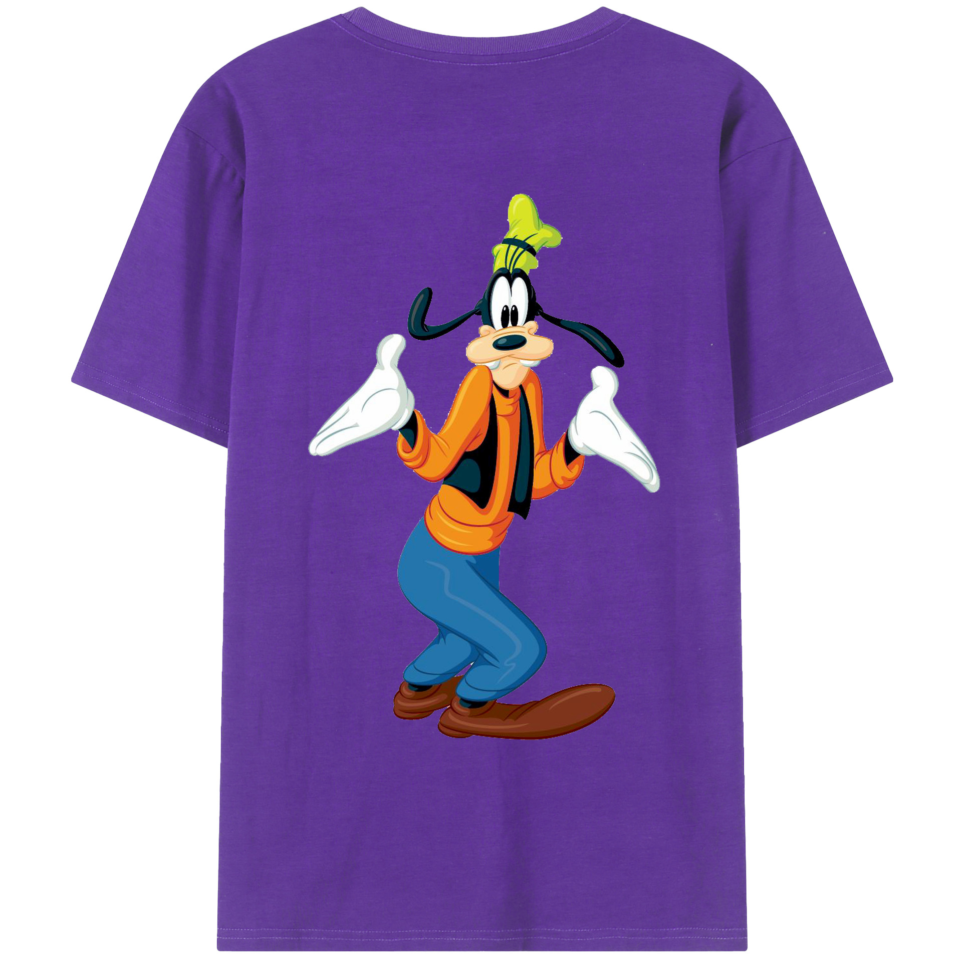 ミッキーマウス Mickey Mouse 綿100％ メンズ半袖Tシャツ（バックプリント） 通気性