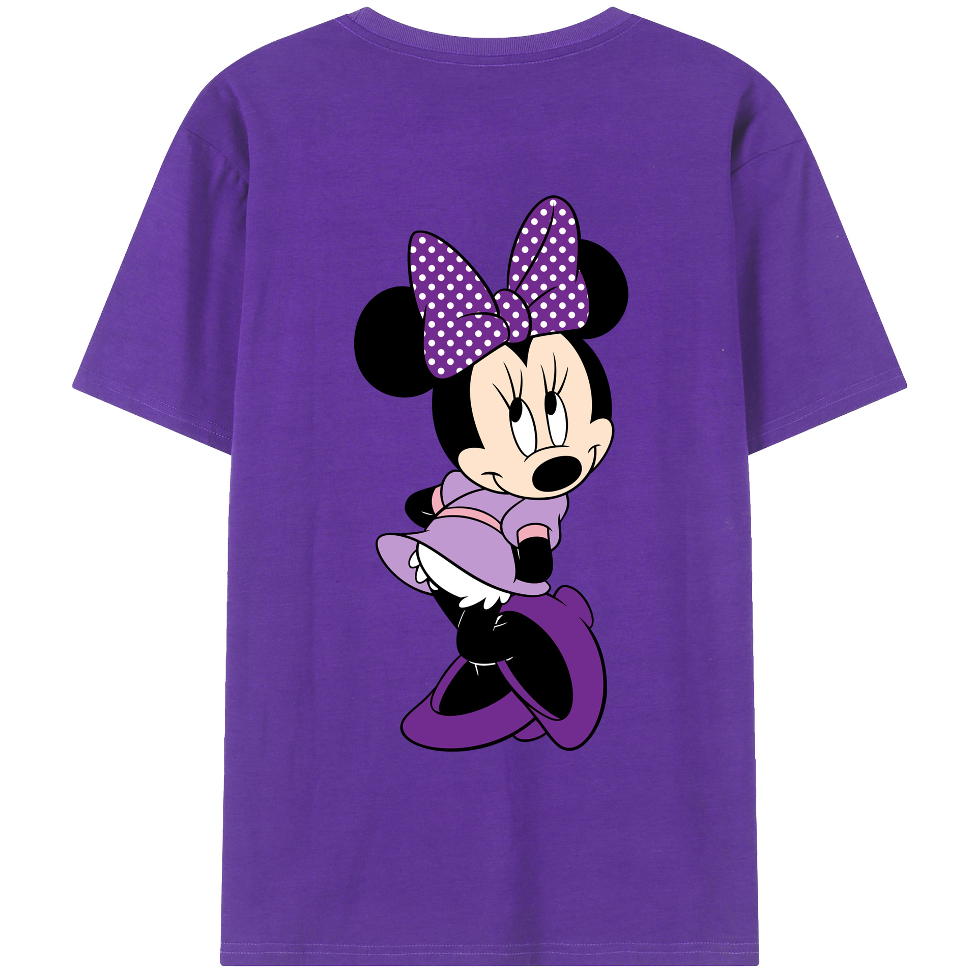 ミッキーマウス Mickey Mouse 綿100％ メンズ半袖Tシャツ（バックプリント） 通気性