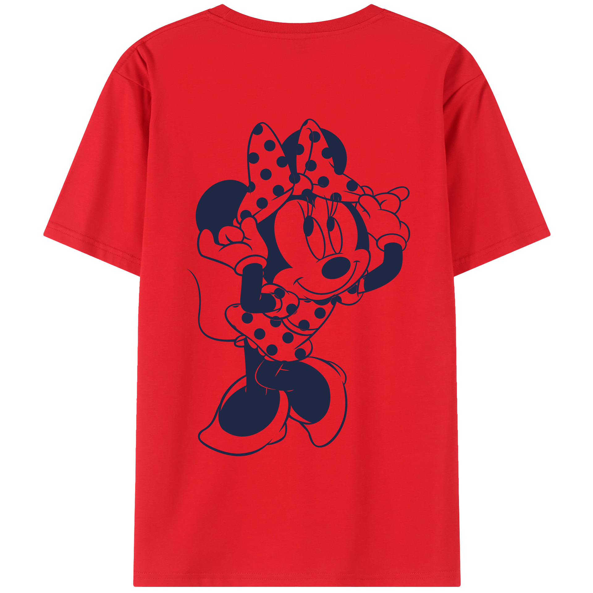 ミッキーマウス Mickey Mouse 綿100％ メンズ半袖Tシャツ（バックプリント） 通気性