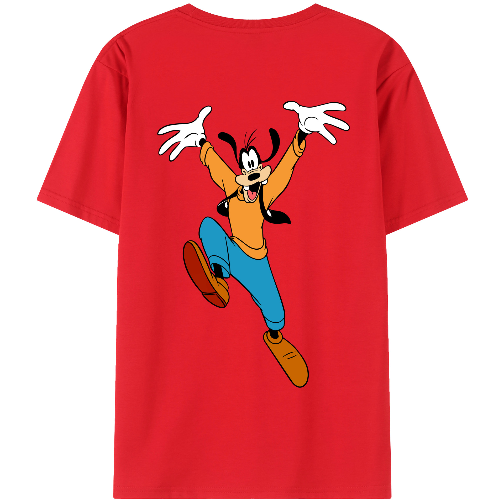ミッキーマウス Mickey Mouse 綿100％ メンズ半袖Tシャツ（バックプリント） 通気性