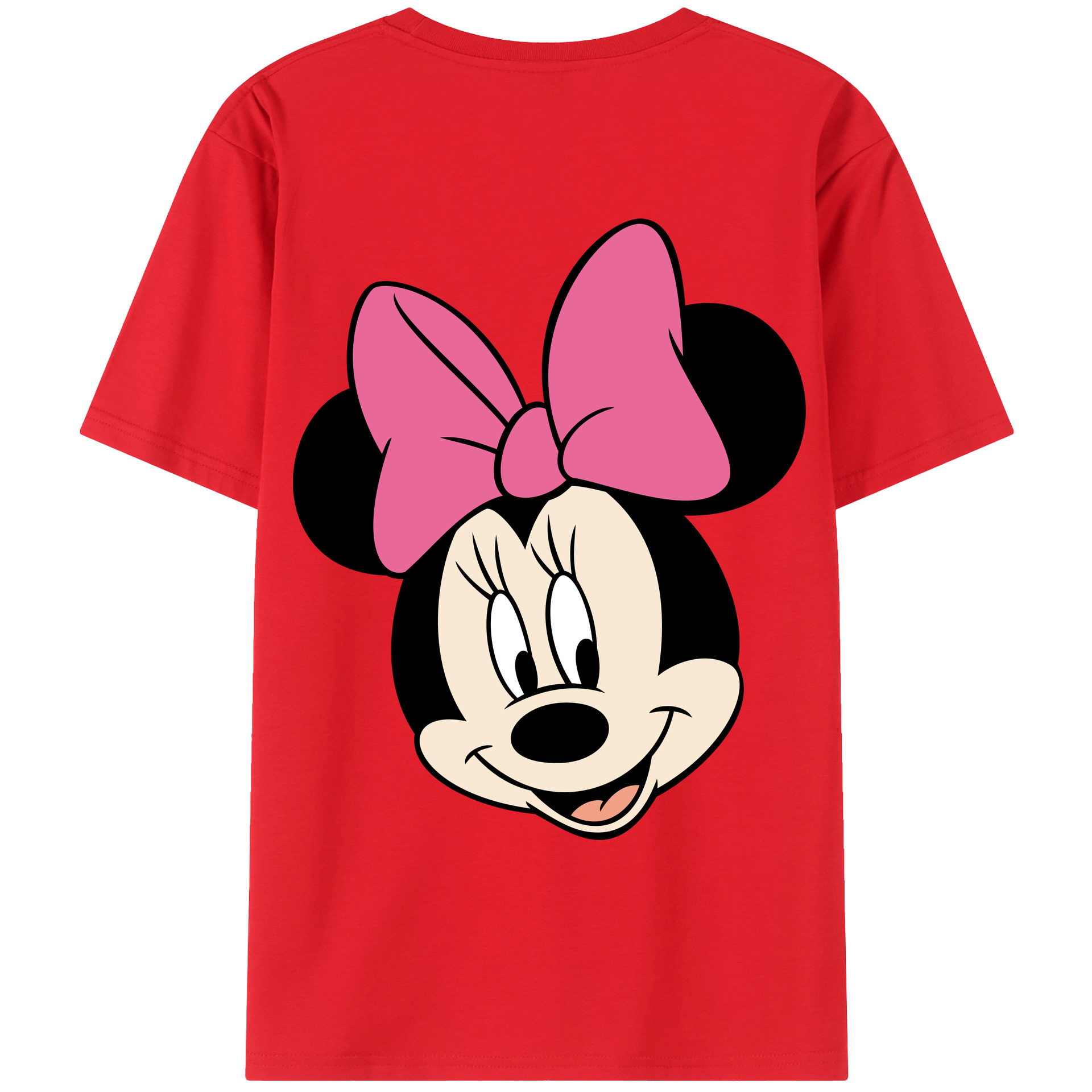 ミッキーマウス Mickey Mouse 綿100％ メンズ半袖Tシャツ（バックプリント） 通気性