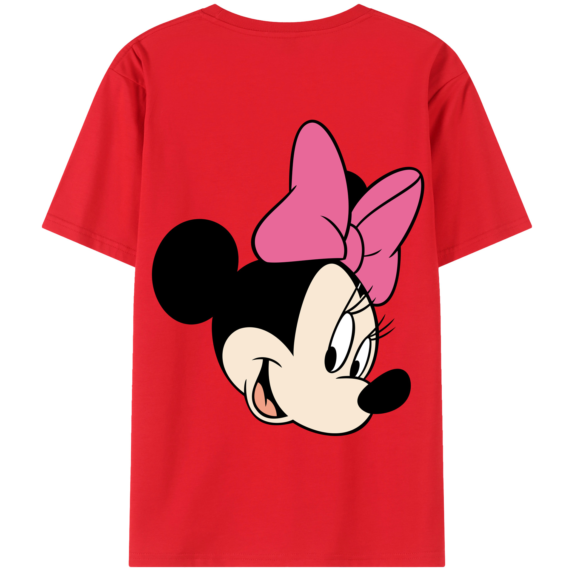 ミッキーマウス Mickey Mouse 綿100％ メンズ半袖Tシャツ（バックプリント） 通気性