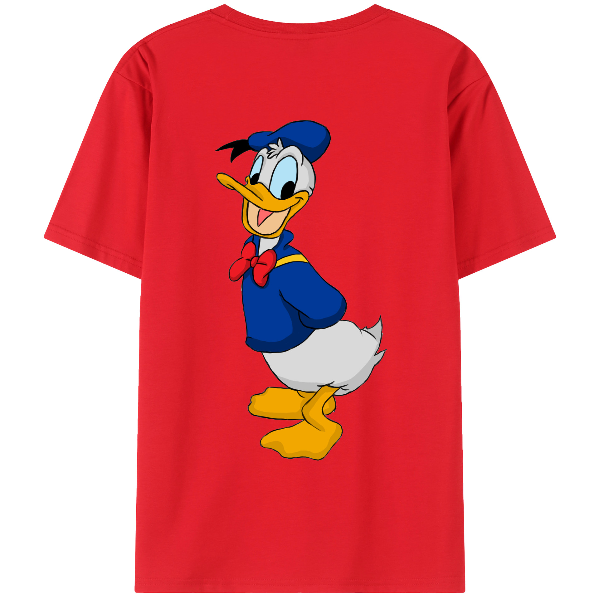 ミッキーマウス Mickey Mouse 綿100％ メンズ半袖Tシャツ（バックプリント） 通気性