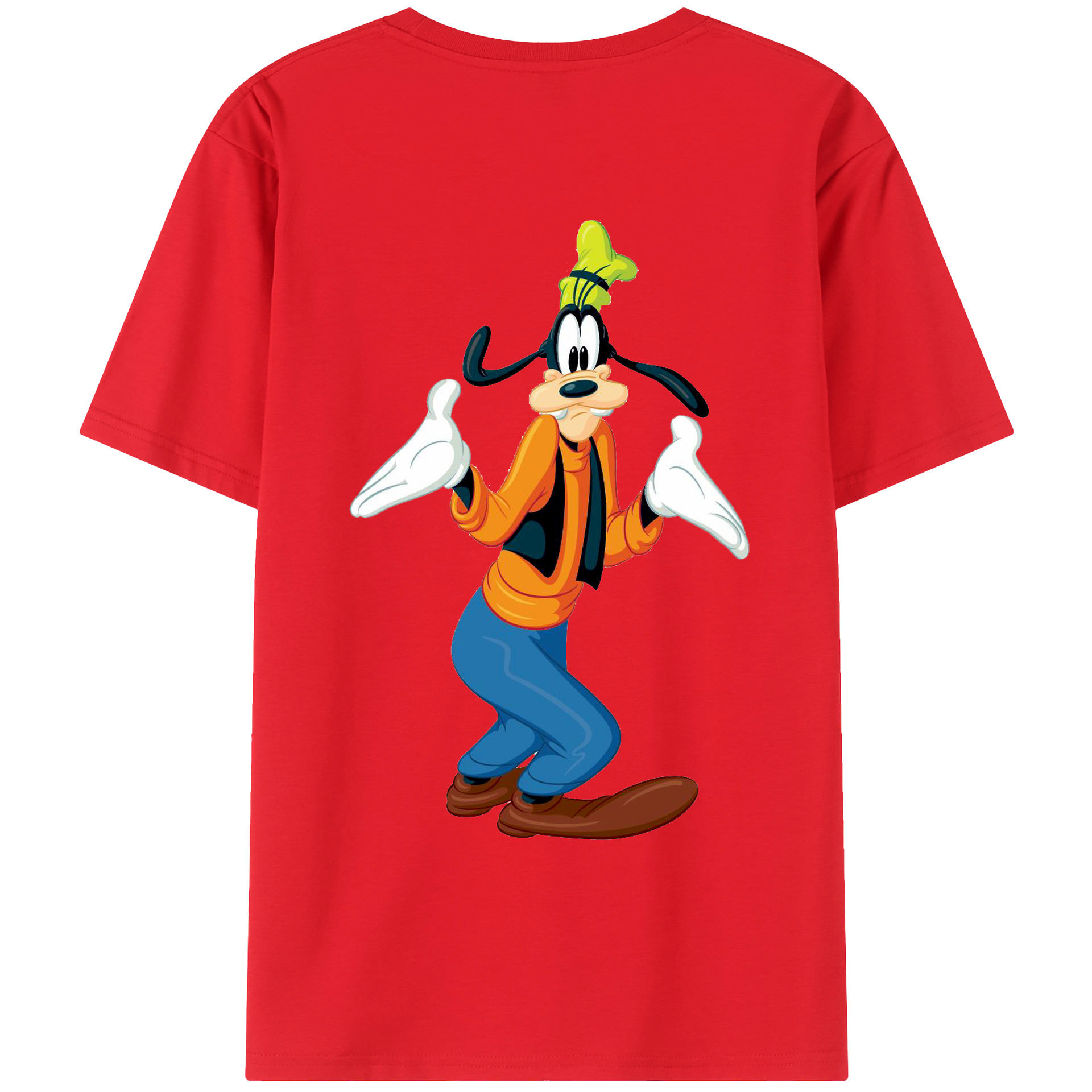 ミッキーマウス Mickey Mouse 綿100％ メンズ半袖Tシャツ（バックプリント） 通気性