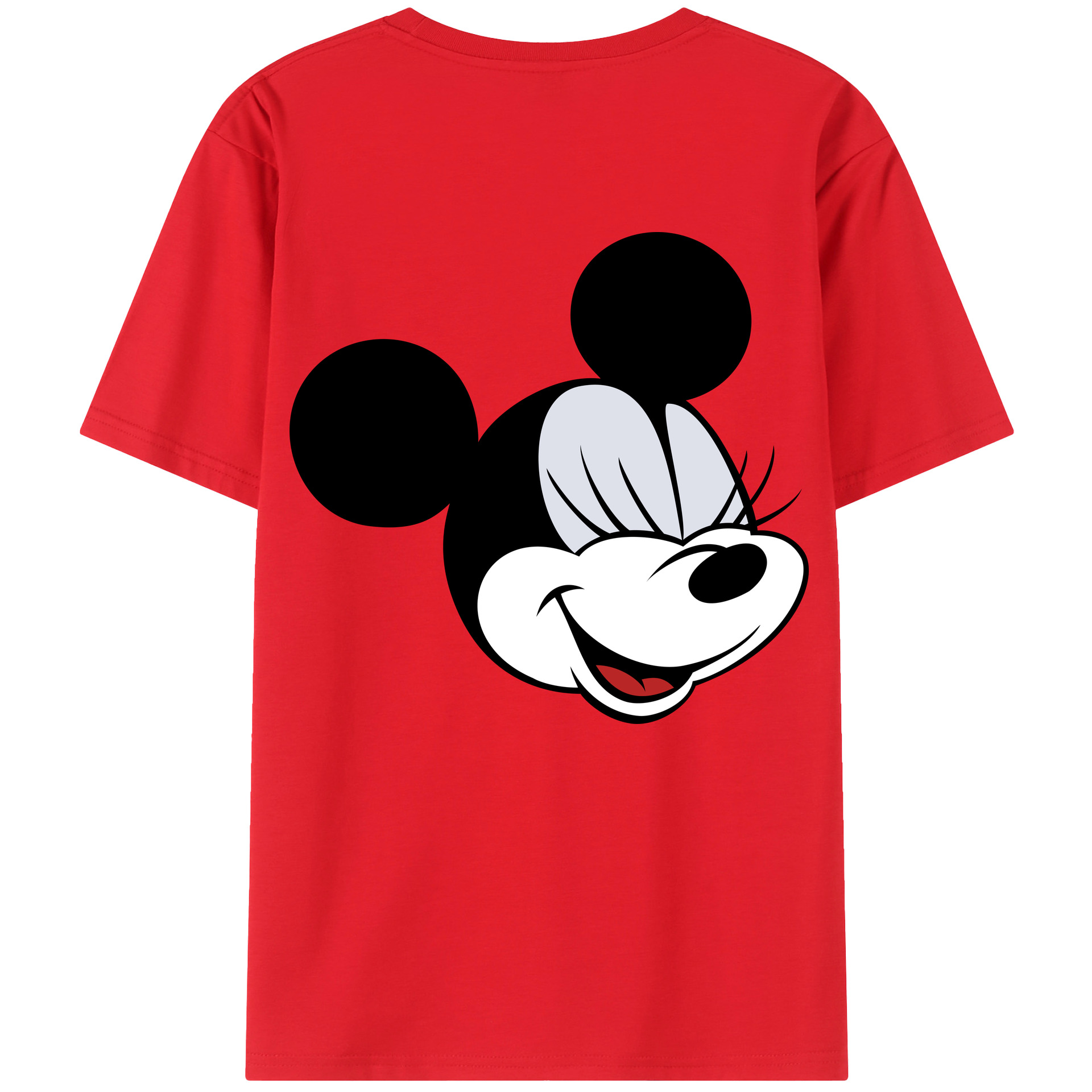 ミッキーマウス Mickey Mouse 綿100％ メンズ半袖Tシャツ（バックプリント） 通気性