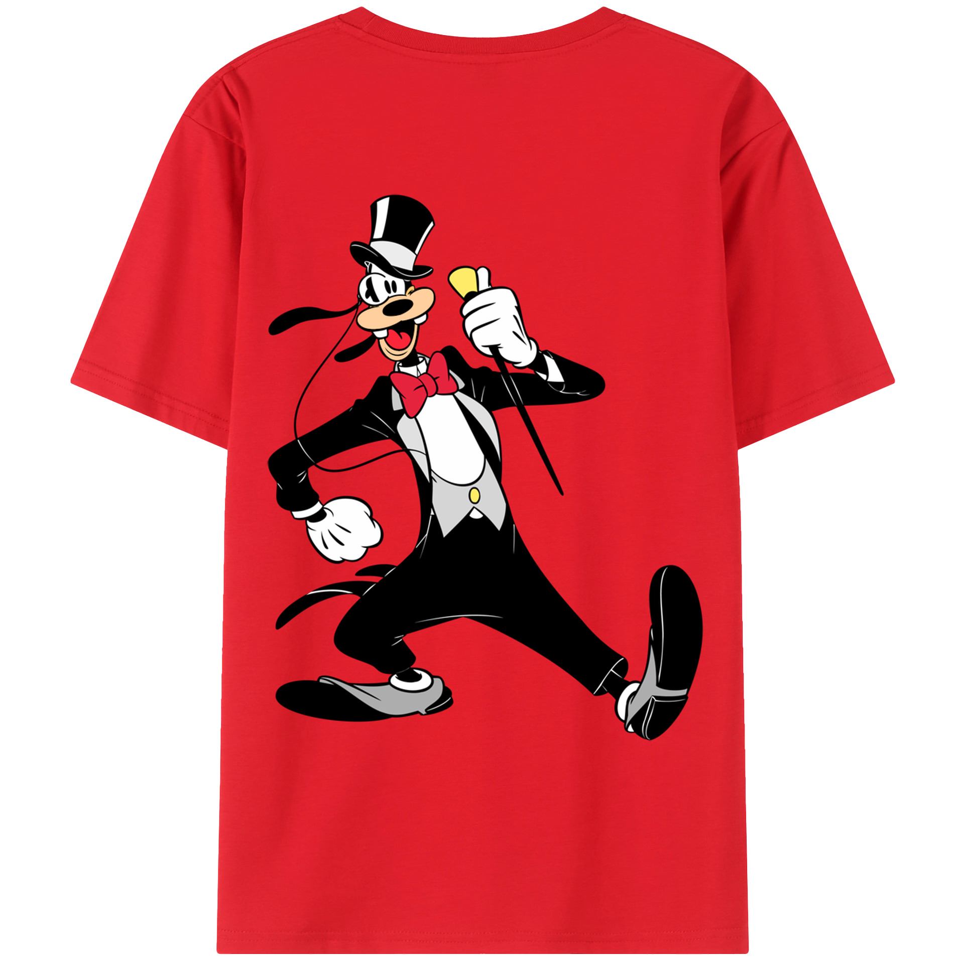 ミッキーマウス Mickey Mouse 綿100％ メンズ半袖Tシャツ（バックプリント） 通気性
