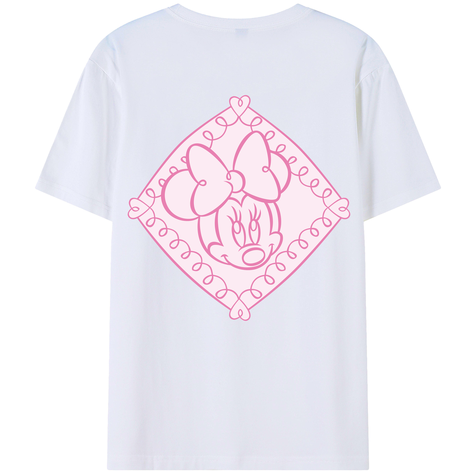 ミッキーマウス Mickey Mouse 綿100％ メンズ半袖Tシャツ（バックプリント） 通気性