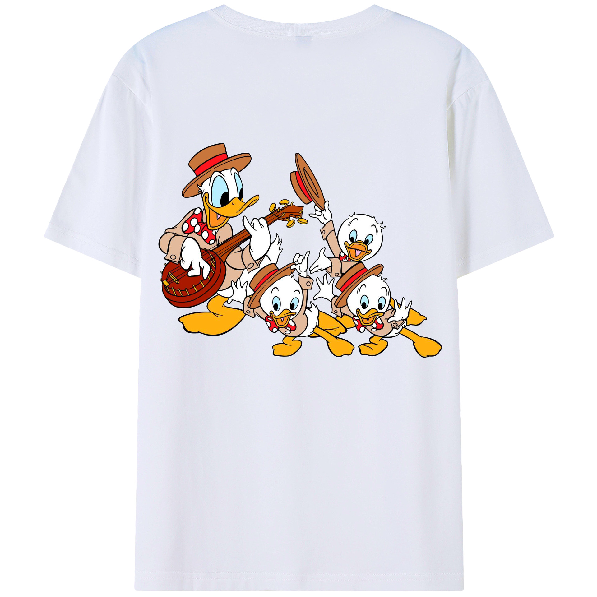 ミッキーマウス Mickey Mouse 綿100％ メンズ半袖Tシャツ（バックプリント） 通気性